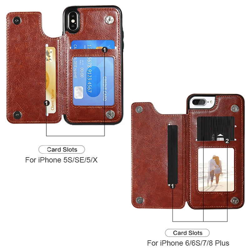 Retro PU Flip Leather iPhone Case with Card and Cash Slots-Best Phone Case Brands-Best Phone Case Brands, More | ,,,6903217127517-Retro-PU-Flip-Leather-iPhone-Case-with-Card-and-Cash-Slots-Best-Phone-Case-Brands-More-Best-Online-Gift-Shop-4, PhoneCaseBoss | Image-position:4-SKU:[sku}, Barcode: