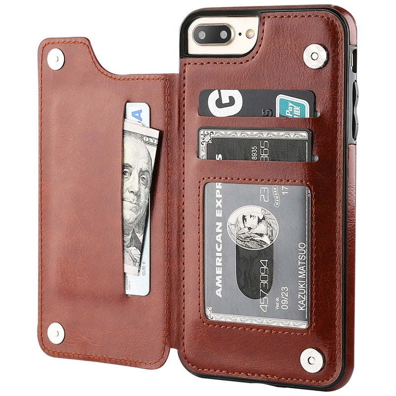 Retro PU Flip Leather iPhone Case with Card and Cash Slots-Best Phone Case Brands-Best Phone Case Brands, More | iPhone 14,Brown,,6903217127517-Retro-PU-Flip-Leather-iPhone-Case-with-Card-and-Cash-Slots-Best-Phone-Case-Brands-More-iPhone-14-Brown-Best-Online-Gift-Shop-2, PhoneCaseBoss | Image-position:2-SKU:[sku}, Barcode: