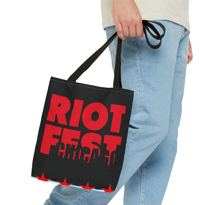 Riot Fest Chicago 13 Inch Tote Bag-Bags-Printify-13 Inch, 312 Land, Bags, Canvas Tote, Chicago, Concert Merch, Gifts For Music Lovers, Gifts For Musicians, Grocery Bag, Hipster Style, More, Music, Music Fest, Music Festival, Music Lover Gift, Reusable Bag, Riot Fest, Riot Fest Gifts, Riot Fest Merch, The Whole Nother, TheWholeNother, TheWholeNother.com, Tote Bag, Travel Tote, Unique Design | ,,,7785764651101-Riot-Fest-Chicago-13-Inch-Tote-Bag-Bags-13-Inch-312-Land-Bags-Canvas-Tote-Chicago-Concert-Merch-Gift