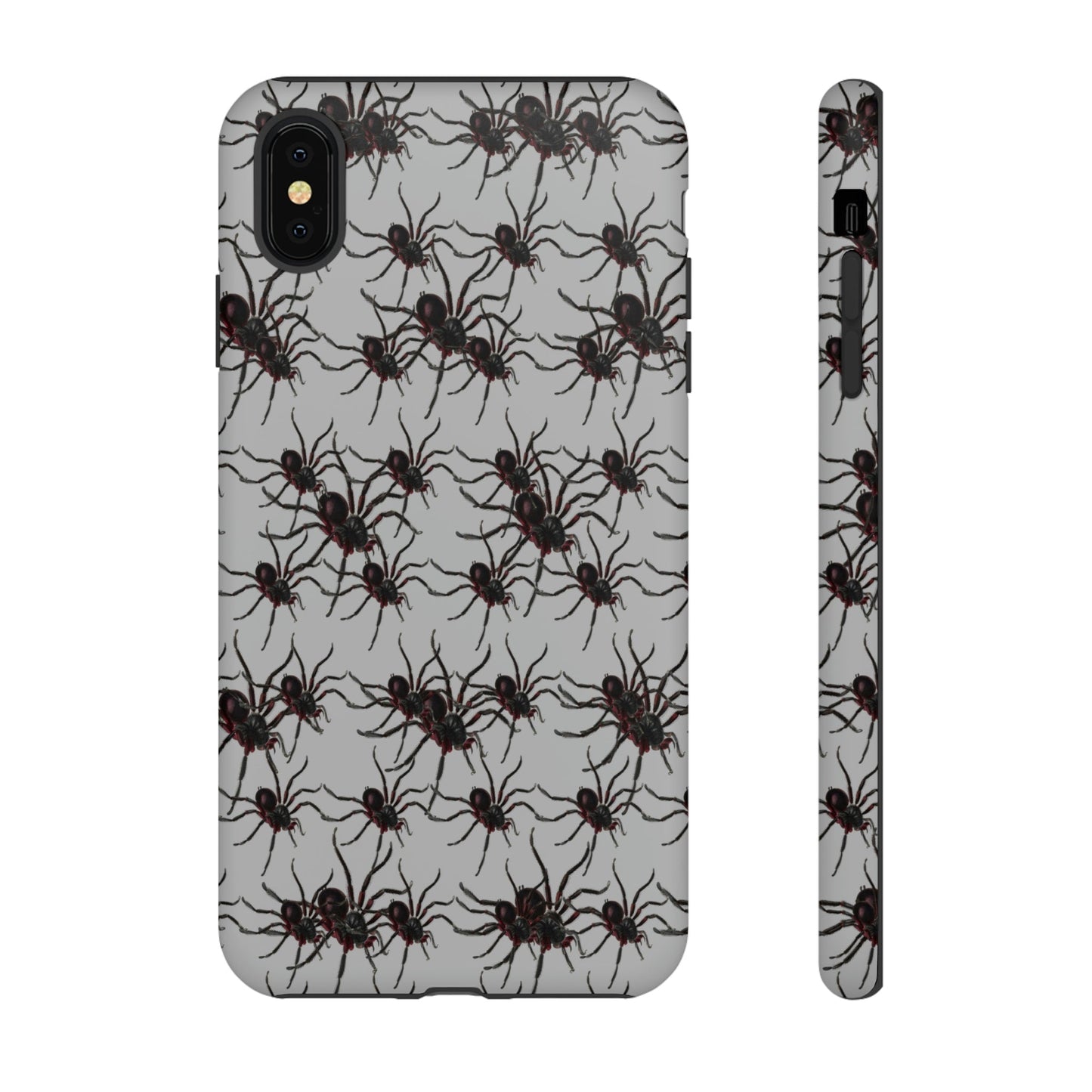 Phone Case-SPIDERS ON GRAY | Tough-iPhone XS MAX-Matte-PhoneCaseBoss-Phone-Best-Phone-Cases