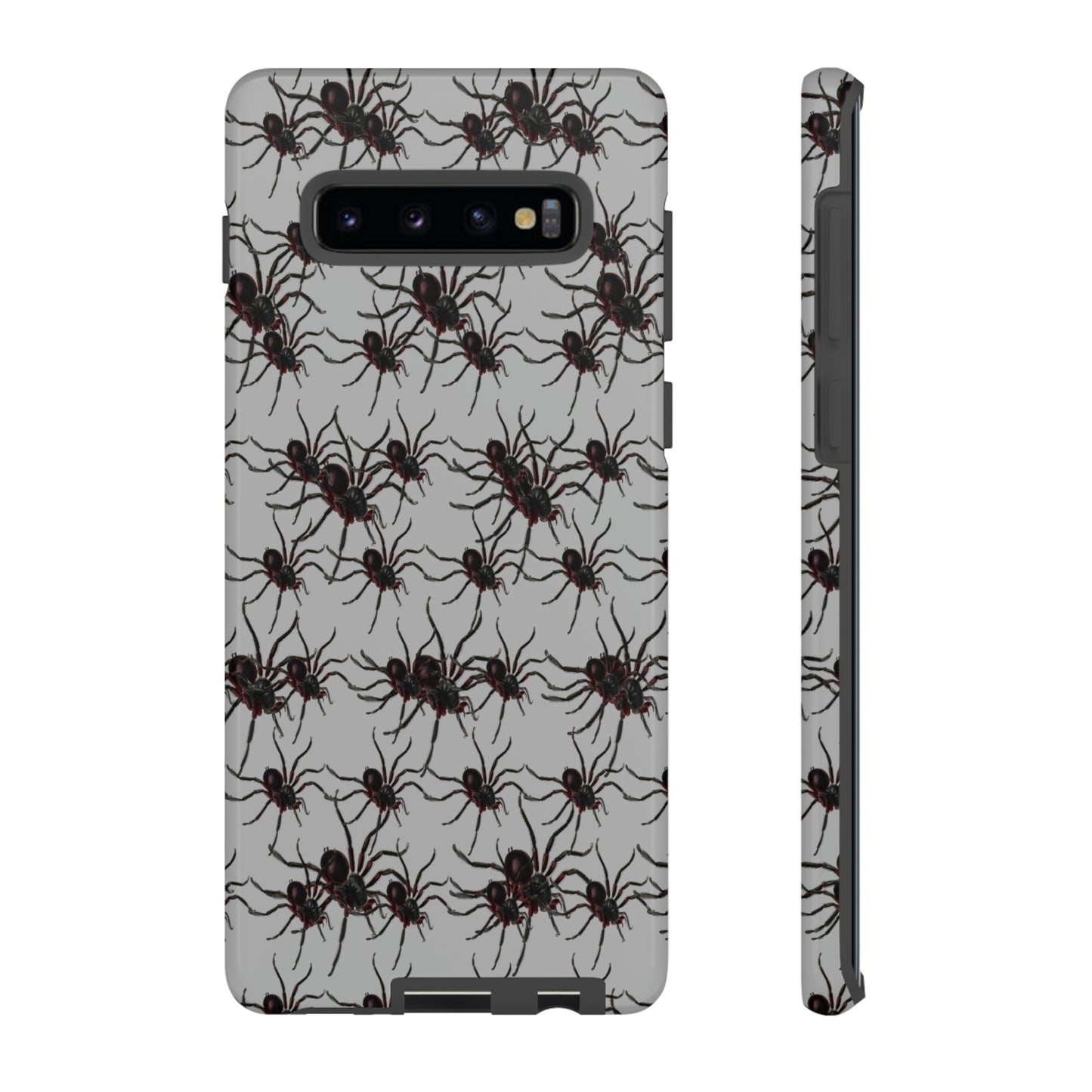 Phone Case-SPIDERS ON GRAY | Tough-Samsung Galaxy S10 Plus-Glossy-PhoneCaseBoss-Phone-Best-Phone-Cases