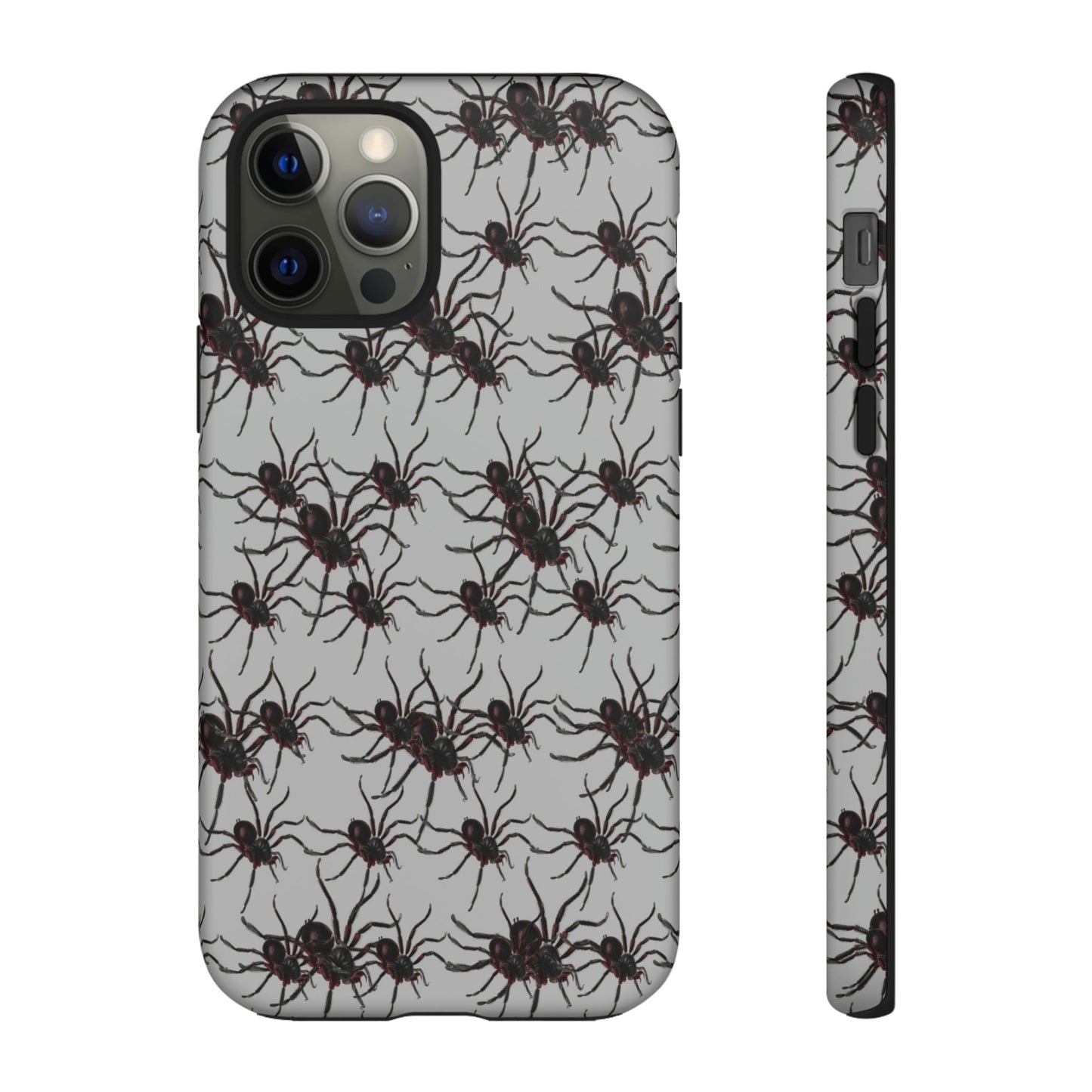 Phone Case-SPIDERS ON GRAY | Tough-iPhone 12 Pro-Matte-PhoneCaseBoss-Phone-Best-Phone-Cases