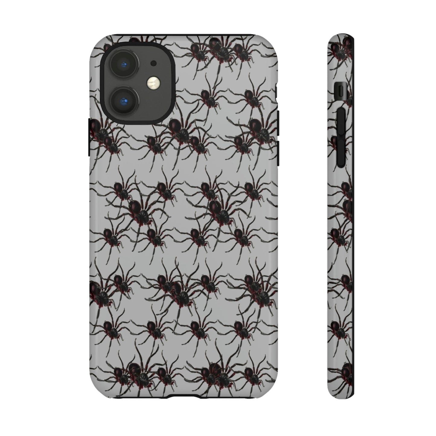 Phone Case-SPIDERS ON GRAY | Tough-iPhone 11-Glossy-PhoneCaseBoss-Phone-Best-Phone-Cases