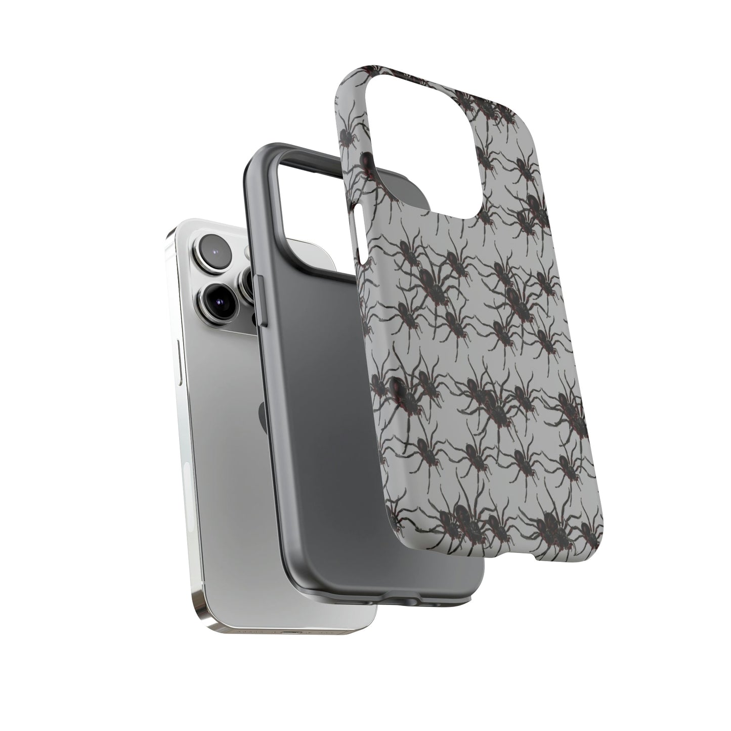 Phone Case-SPIDERS ON GRAY | Tough-PhoneCaseBoss-Phone-Best-Phone-Cases