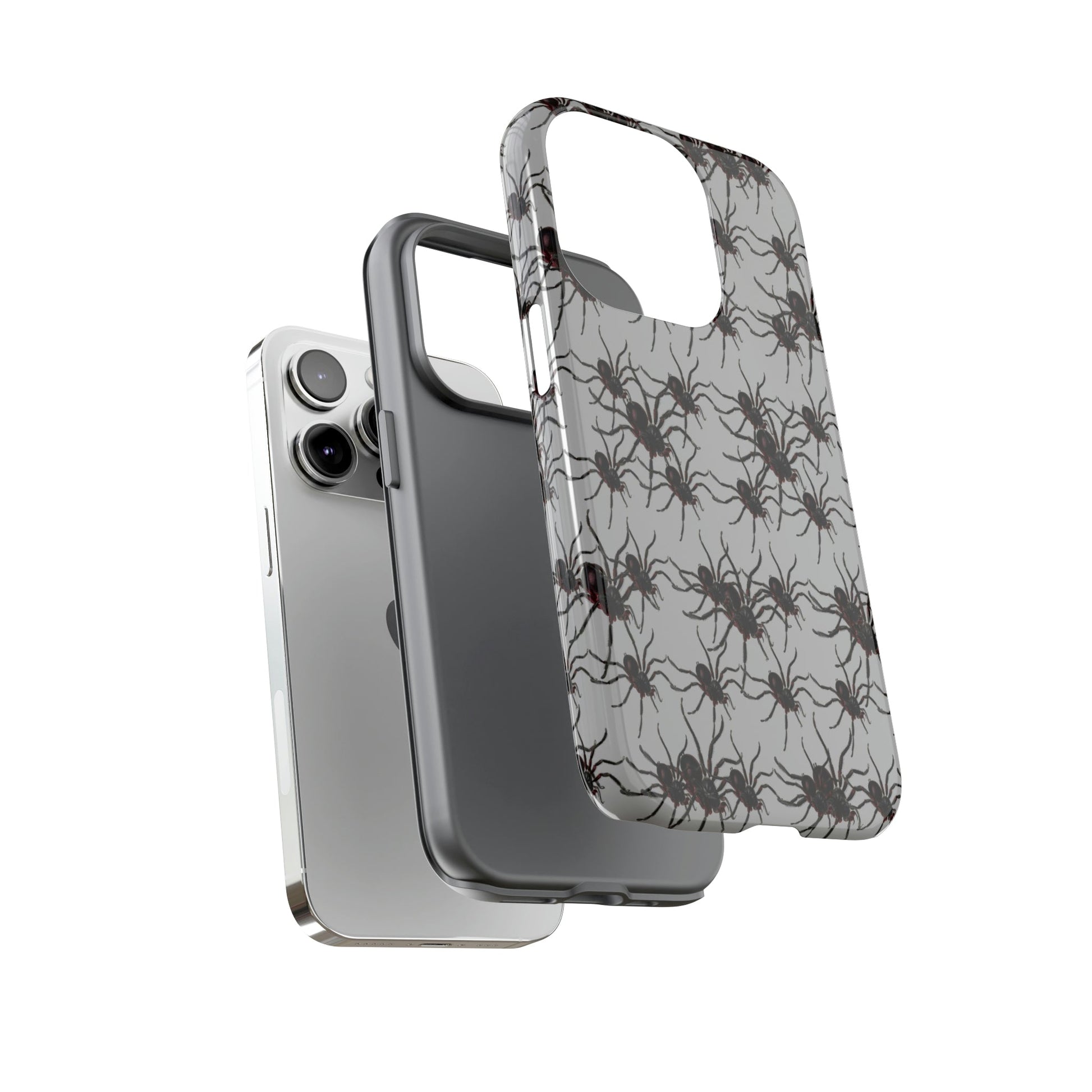 Phone Case-SPIDERS ON GRAY | Tough-PhoneCaseBoss-Phone-Best-Phone-Cases