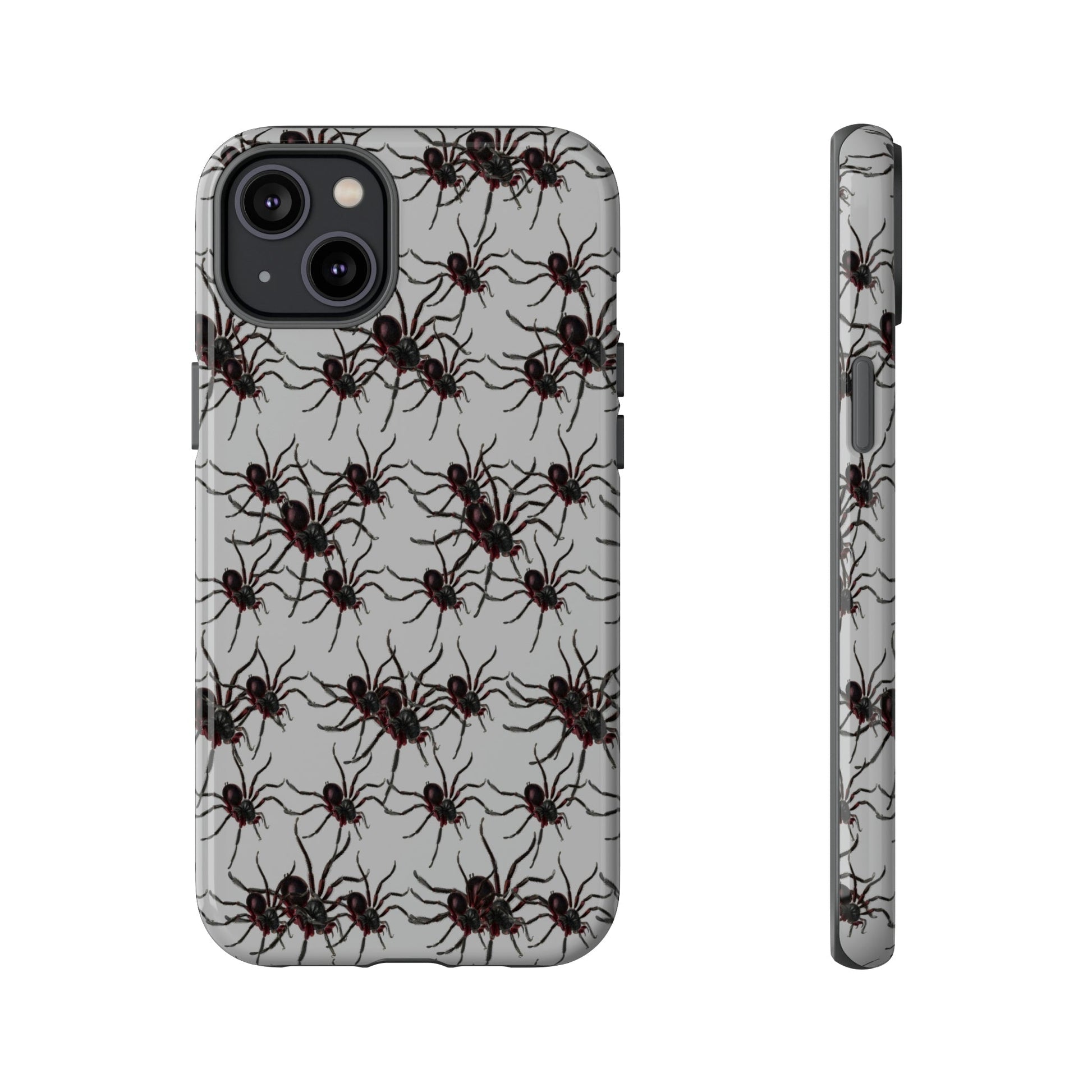 Phone Case-SPIDERS ON GRAY | Tough-iPhone 14 Plus-Glossy-PhoneCaseBoss-Phone-Best-Phone-Cases