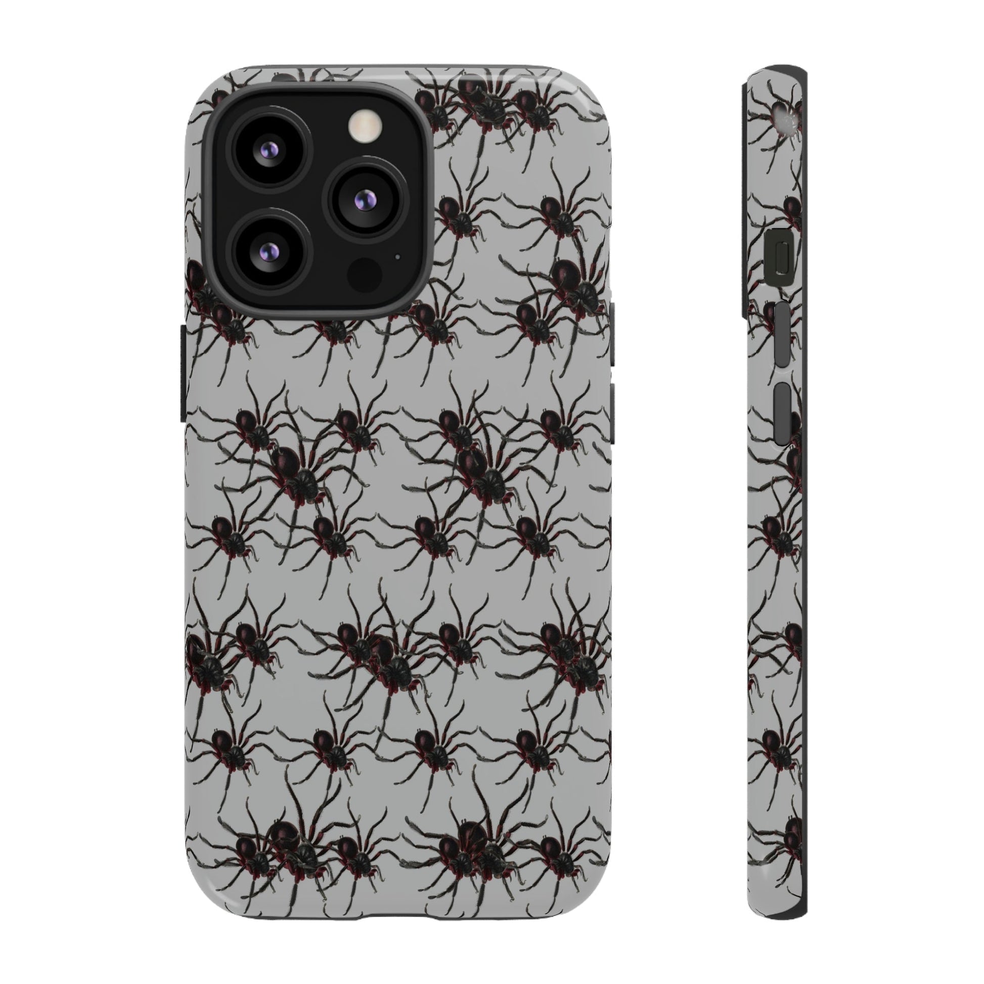 Phone Case-SPIDERS ON GRAY | Tough-iPhone 13 Pro-Glossy-PhoneCaseBoss-Phone-Best-Phone-Cases