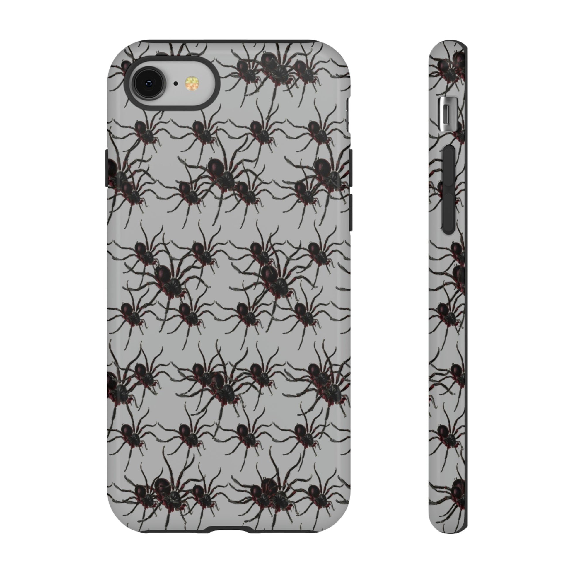 Phone Case-SPIDERS ON GRAY | Tough-iPhone 8-Glossy-PhoneCaseBoss-Phone-Best-Phone-Cases