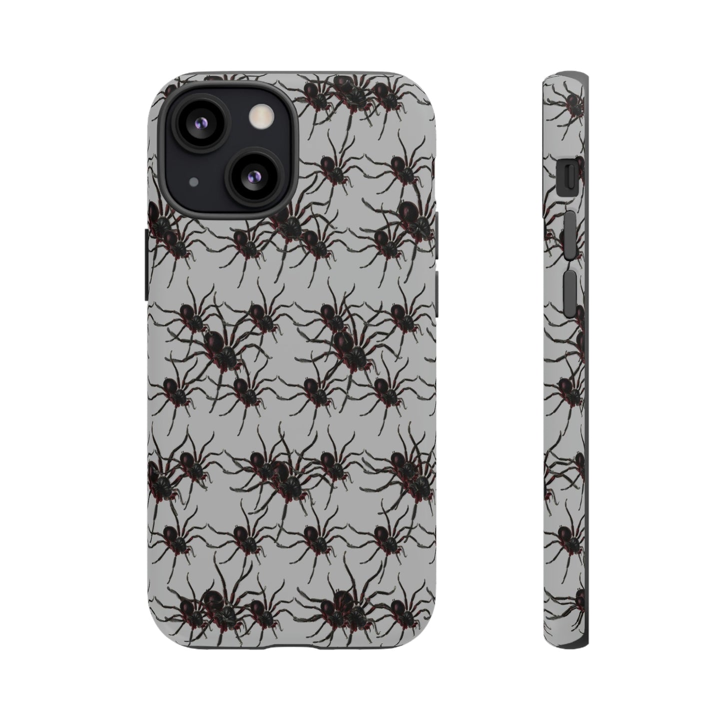 Phone Case-SPIDERS ON GRAY | Tough-iPhone 13 Mini-Matte-PhoneCaseBoss-Phone-Best-Phone-Cases