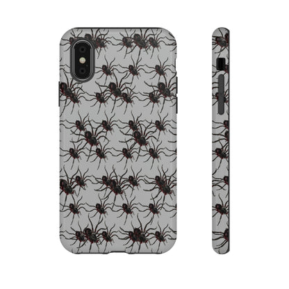 Phone Case-SPIDERS ON GRAY | Tough-iPhone X-Glossy-PhoneCaseBoss-Phone-Best-Phone-Cases