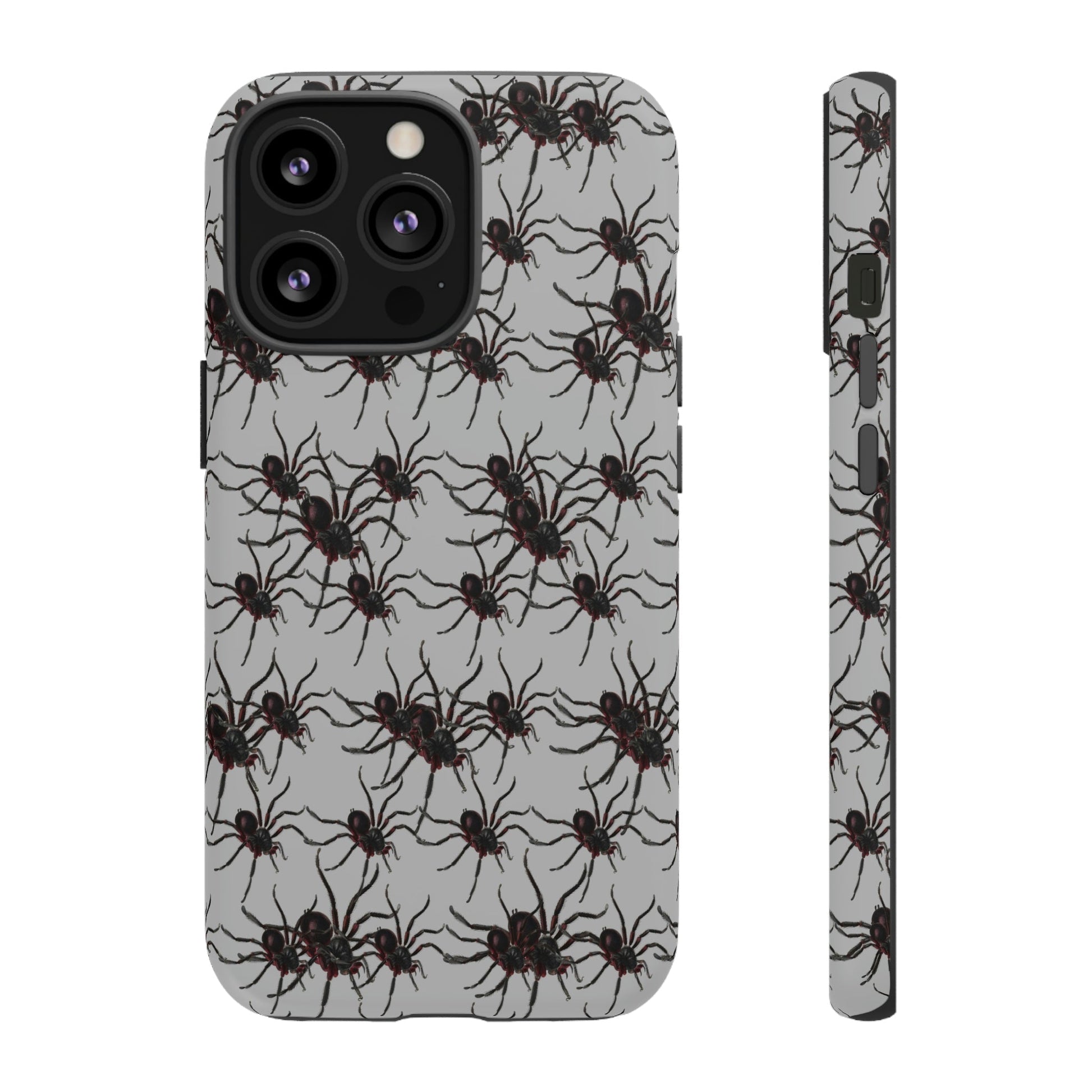 Phone Case-SPIDERS ON GRAY | Tough-iPhone 13 Pro-Matte-PhoneCaseBoss-Phone-Best-Phone-Cases