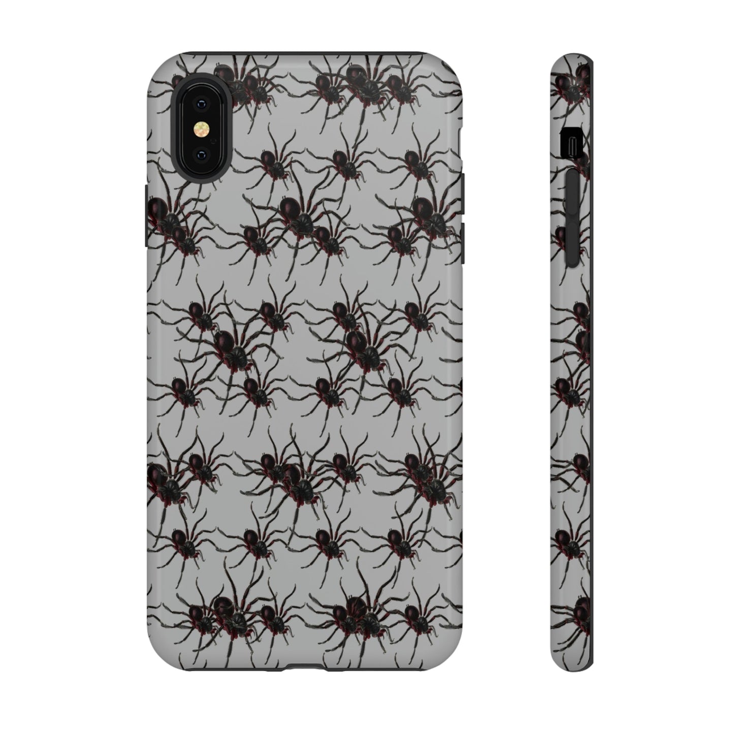 Phone Case-SPIDERS ON GRAY | Tough-iPhone XS MAX-Glossy-PhoneCaseBoss-Phone-Best-Phone-Cases