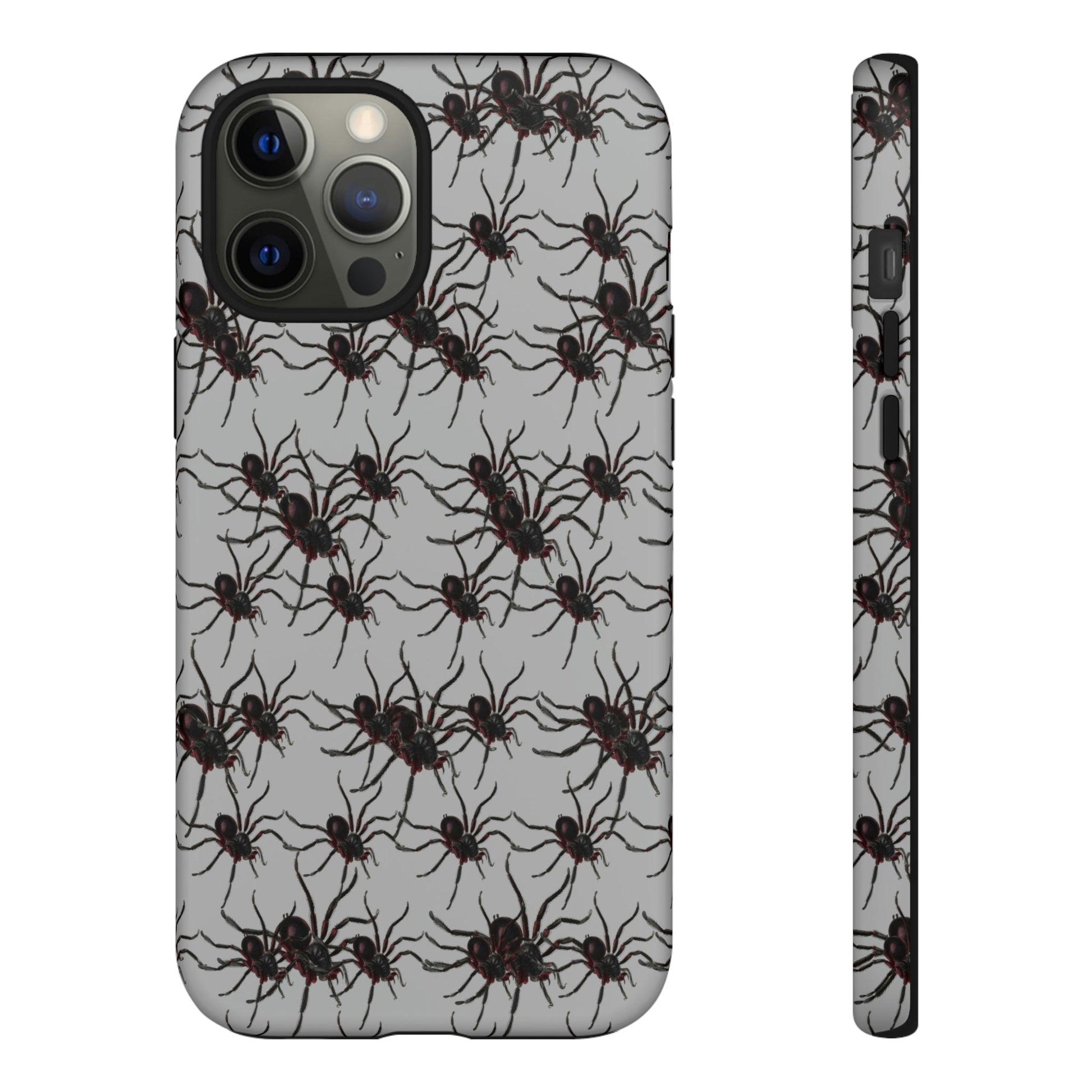 Phone Case-SPIDERS ON GRAY | Tough-iPhone 12 Pro Max-Matte-PhoneCaseBoss-Phone-Best-Phone-Cases