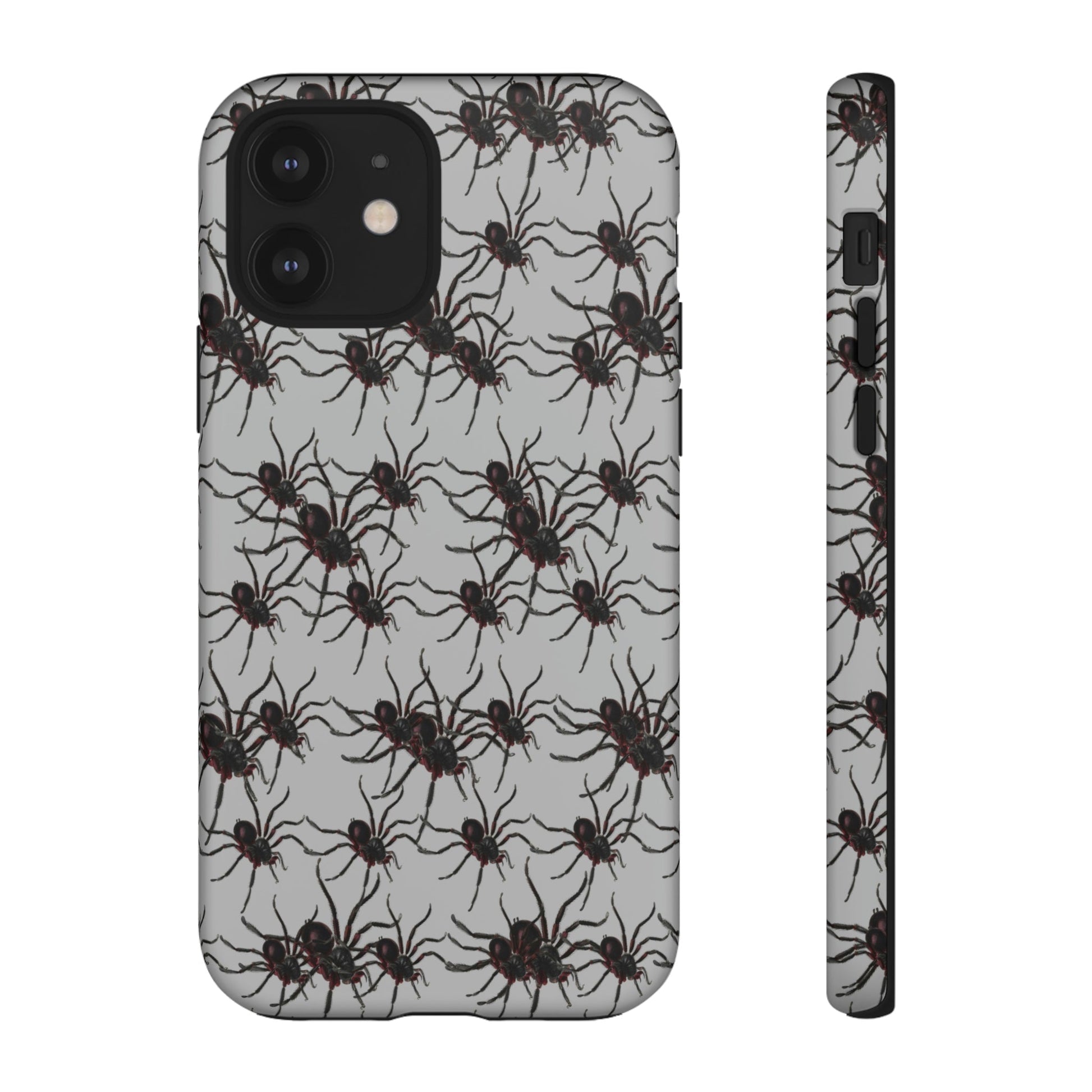 Phone Case-SPIDERS ON GRAY | Tough-iPhone 12-Matte-PhoneCaseBoss-Phone-Best-Phone-Cases