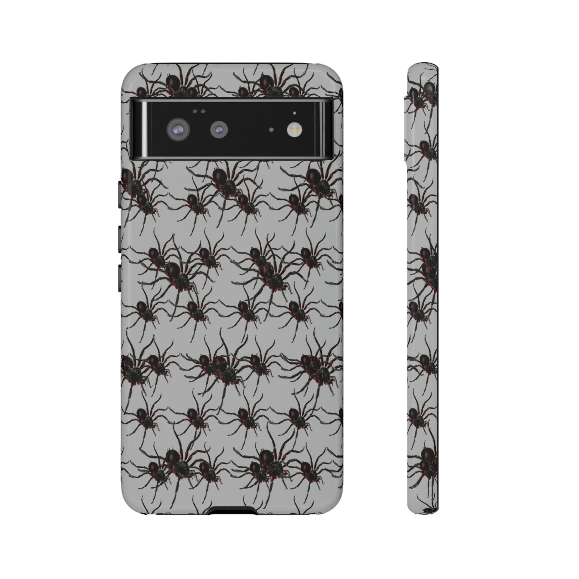 Phone Case-SPIDERS ON GRAY | Tough-Google Pixel 6-Glossy-PhoneCaseBoss-Phone-Best-Phone-Cases