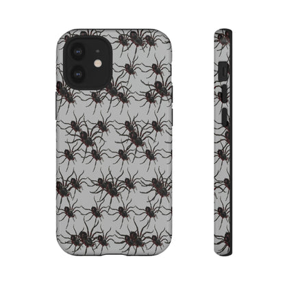 Phone Case-SPIDERS ON GRAY | Tough-iPhone 12 Mini-Glossy-PhoneCaseBoss-Phone-Best-Phone-Cases