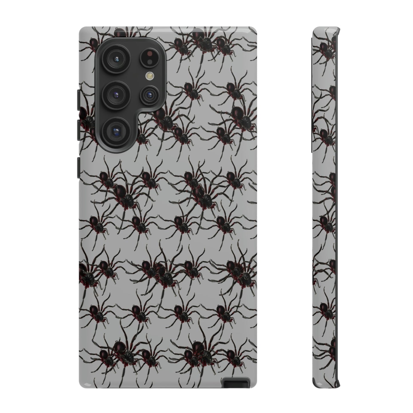 Phone Case-SPIDERS ON GRAY | Tough-Samsung Galaxy S22 Ultra-Glossy-PhoneCaseBoss-Phone-Best-Phone-Cases