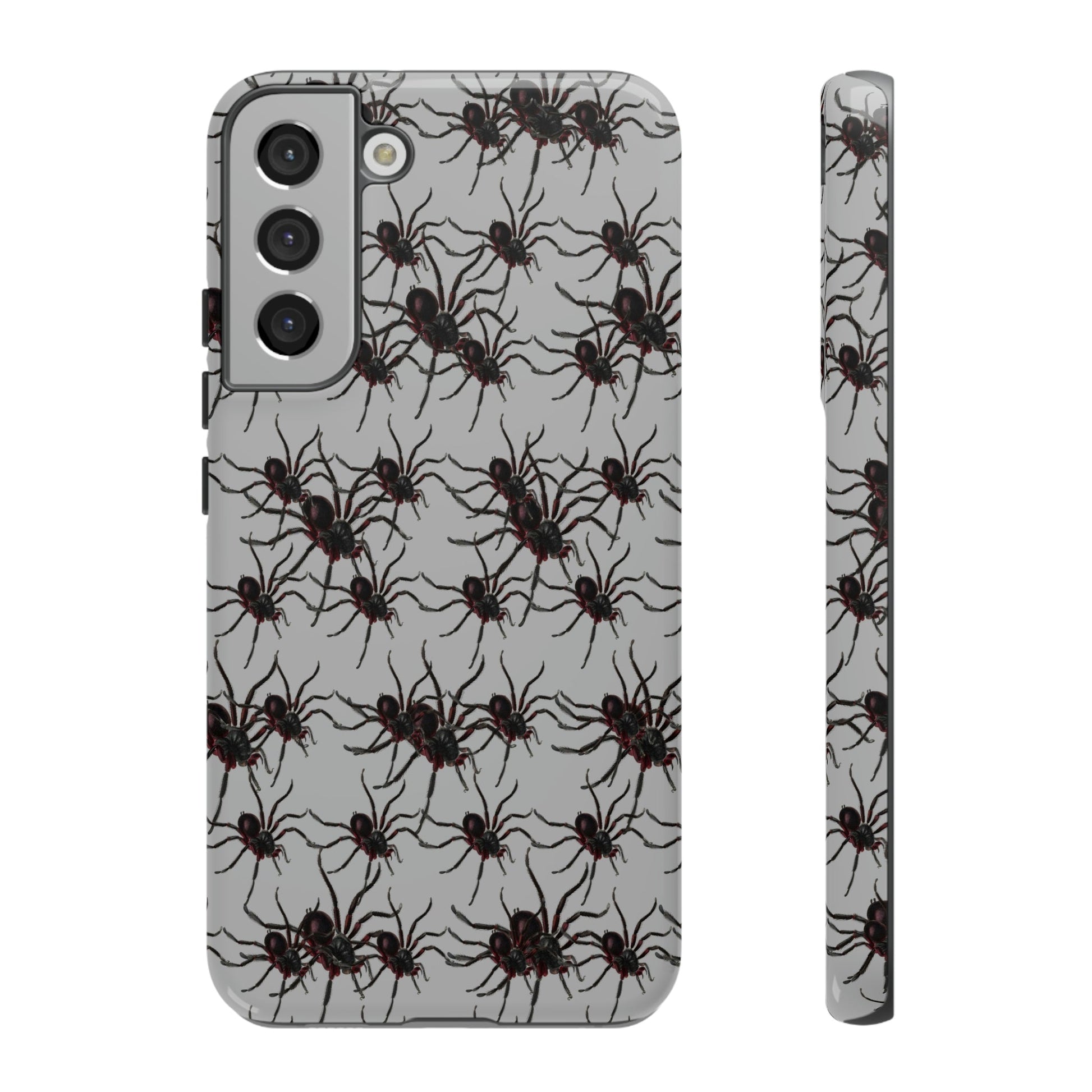 Phone Case-SPIDERS ON GRAY | Tough-Samsung Galaxy S22 Plus-Glossy-PhoneCaseBoss-Phone-Best-Phone-Cases