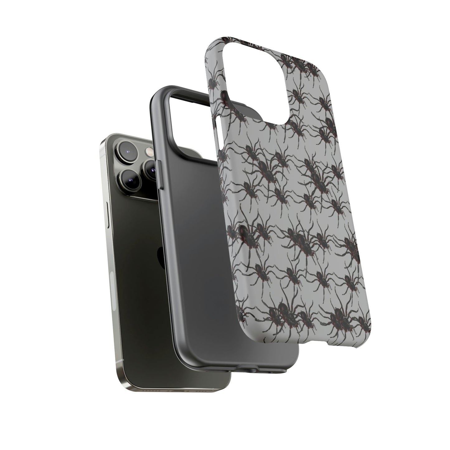 Phone Case-SPIDERS ON GRAY | Tough-PhoneCaseBoss-Phone-Best-Phone-Cases