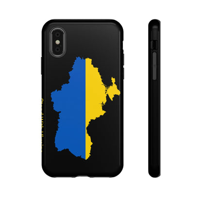 Phone Case-STAND WITH UKRAINE | Tough-iPhone XS-Glossy-PhoneCaseBoss-Phone-Best-Phone-Cases