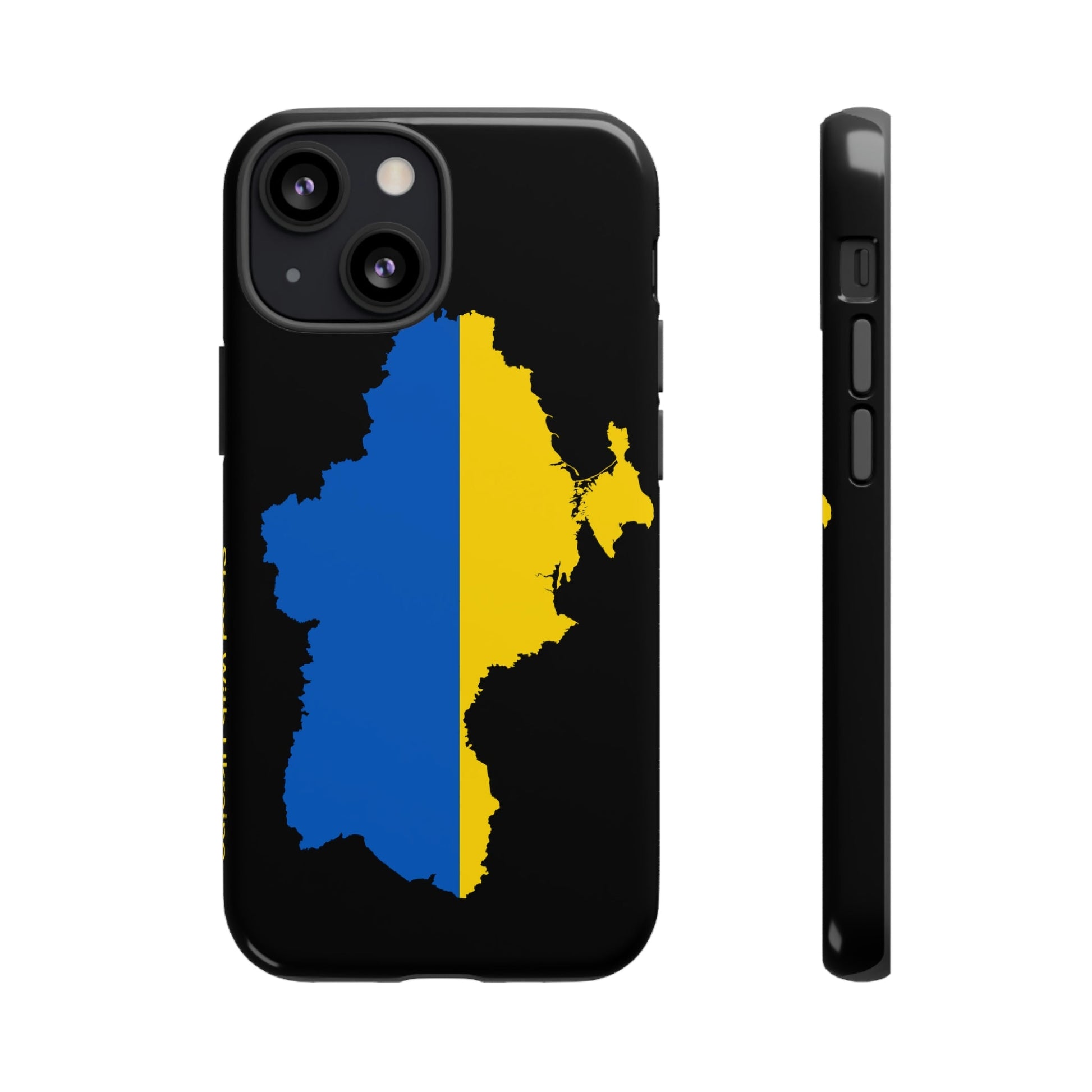 Phone Case-STAND WITH UKRAINE | Tough-iPhone 13 Mini-Glossy-PhoneCaseBoss-Phone-Best-Phone-Cases