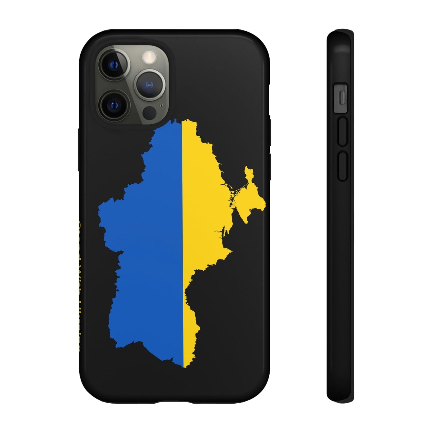 Phone Case-STAND WITH UKRAINE | Tough-iPhone 12 Pro-Glossy-PhoneCaseBoss-Phone-Best-Phone-Cases