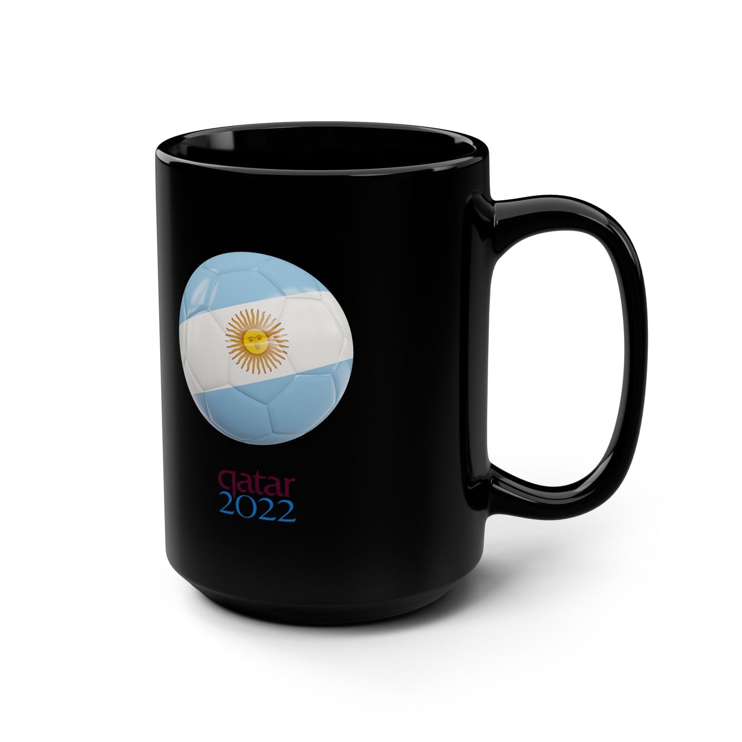 Soccer Team Argentina 15oz Black Mug - AFA Logo and Flag Ball Design-Mug-Printify-15 oz Mug, AFA Logo Mug, Argentina, Argentina Flag Mug, Black Mug, Countries, Drinkware, Flag Ball Mug, Football, Footy, Gift for Soccer Fan, More, Mug with Flag Design, Mugs, Nations, Qatar 2022 Mug, Soccer, Soccer Fan Mug, Sports, Sports Drinkware, Sports Fan Gift, Sports Gifts, Team Logo Mug, The Whole Nother, TheWholeNother, TheWholeNother.com, Unique Soccer Gift | 15oz,,,7785736568925-Soccer-Team-Argentina-15oz-Black-Mug-