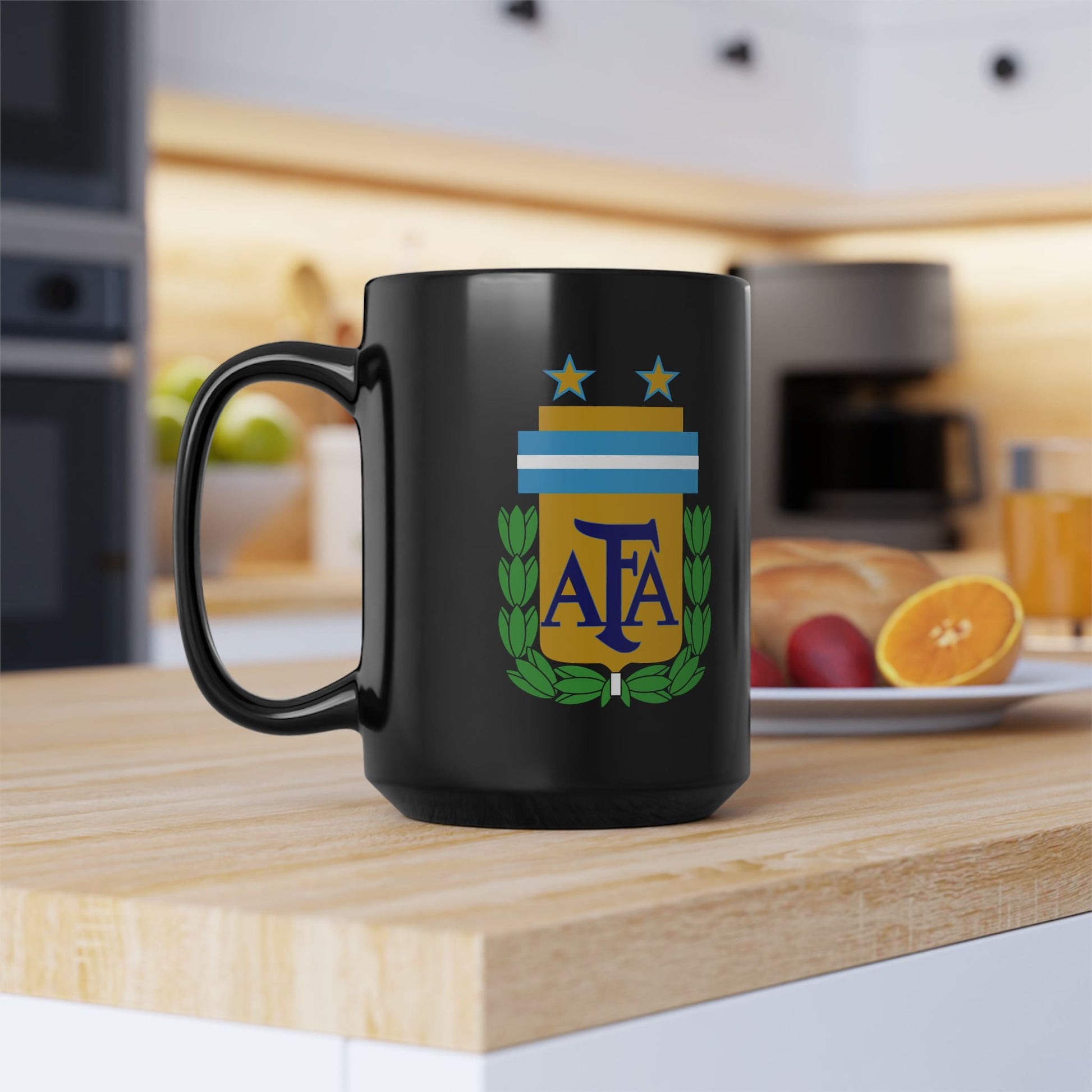 Soccer Team Argentina 15oz Black Mug - AFA Logo and Flag Ball Design-Mug-Printify-15 oz Mug, AFA Logo Mug, Argentina, Argentina Flag Mug, Black Mug, Countries, Drinkware, Flag Ball Mug, Football, Footy, Gift for Soccer Fan, More, Mug with Flag Design, Mugs, Nations, Qatar 2022 Mug, Soccer, Soccer Fan Mug, Sports, Sports Drinkware, Sports Fan Gift, Sports Gifts, Team Logo Mug, The Whole Nother, TheWholeNother, TheWholeNother.com, Unique Soccer Gift | 15oz,,,7785736568925-Soccer-Team-Argentina-15oz-Black-Mug-