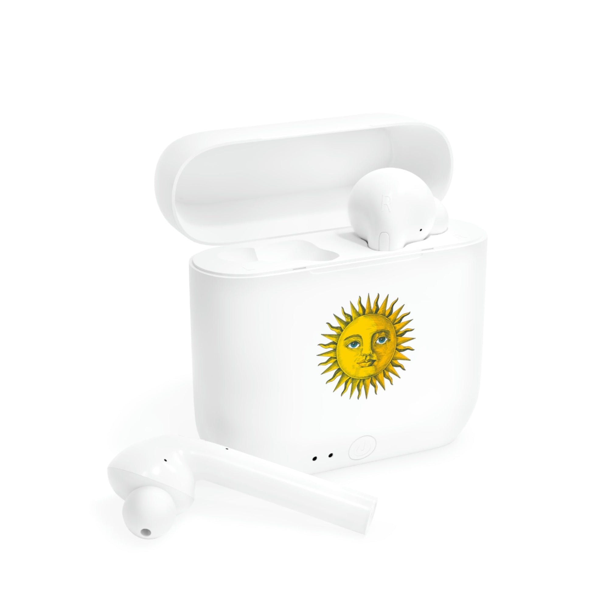 "Sol de Cara al Sol" Wireless Earbuds-Accessories-Best Phone Case Brands-Accessories, Argentina, Argentinean, Ear Buds, Earbuds, Inca sun god, iPhone, More, Phone accessory, Sol de Cara al Sol, Sol de Mayo, Sublimation, Sun of May, Sun-faced Sunflower, Tech Accessories | White,One size,,7099626455133-Sol-de-Cara-al-Sol-Wireless-Earbuds-Accessories-Accessories-Argentina-Argentinean-Ear-Buds-Earbuds-Inca-sun-god-iPhone-More-Phone-accessory-Sol-de-Cara-al-Sol-Sol-de-Mayo-Sublimation_974827bc-7a30-4d61-bfc7-397