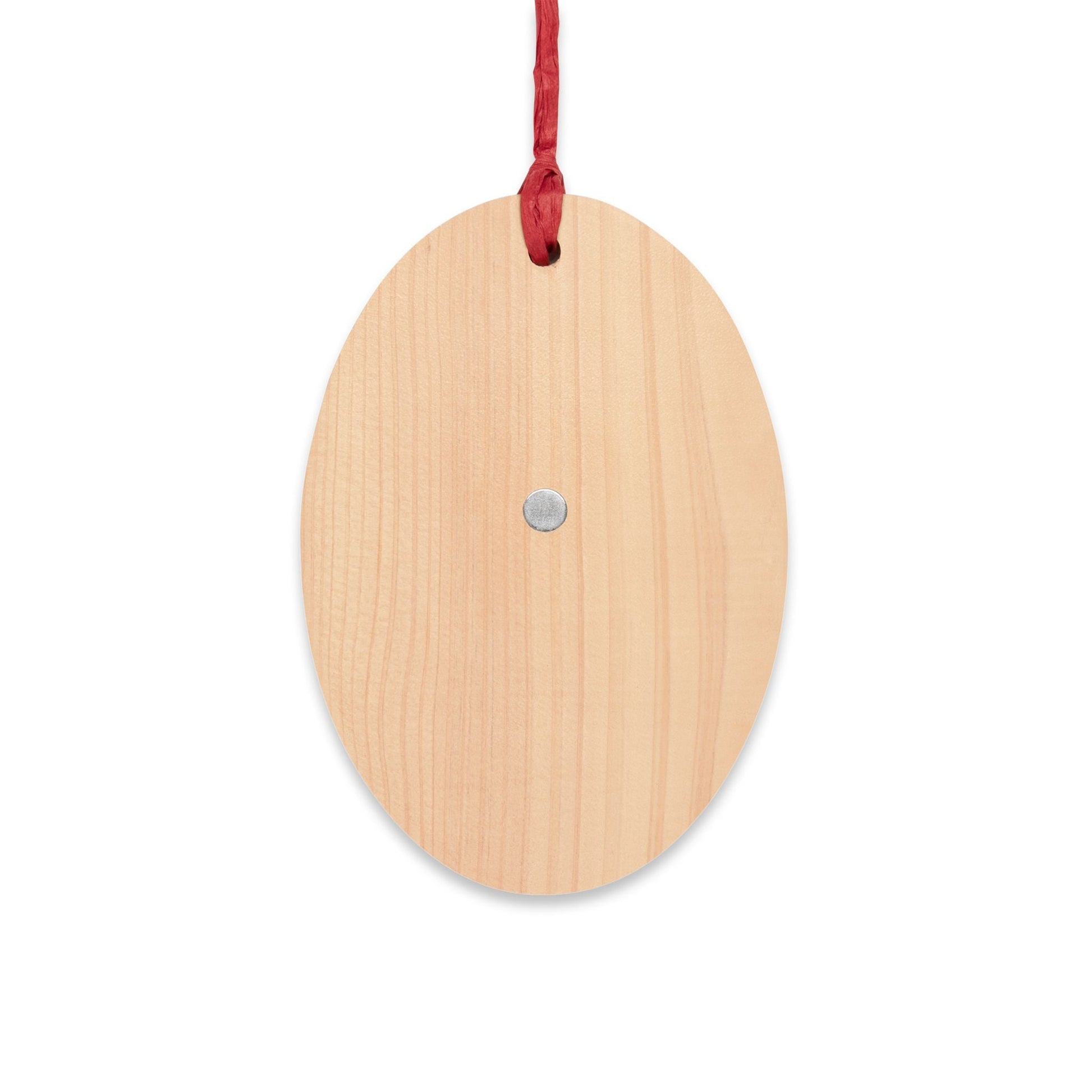 Strike First, Strike Hard, No Mercy - Magnetic Oval Wooden Ornaments-Home Decor-Printify-Oval-One Size-Accessories, Art & Wall Decor, Christmas, Decor, Home & Living, Magnets, Ornaments, Seasonal Decorations, Valentine's Day promotion, Wooden-PhoneCaseBoss.com