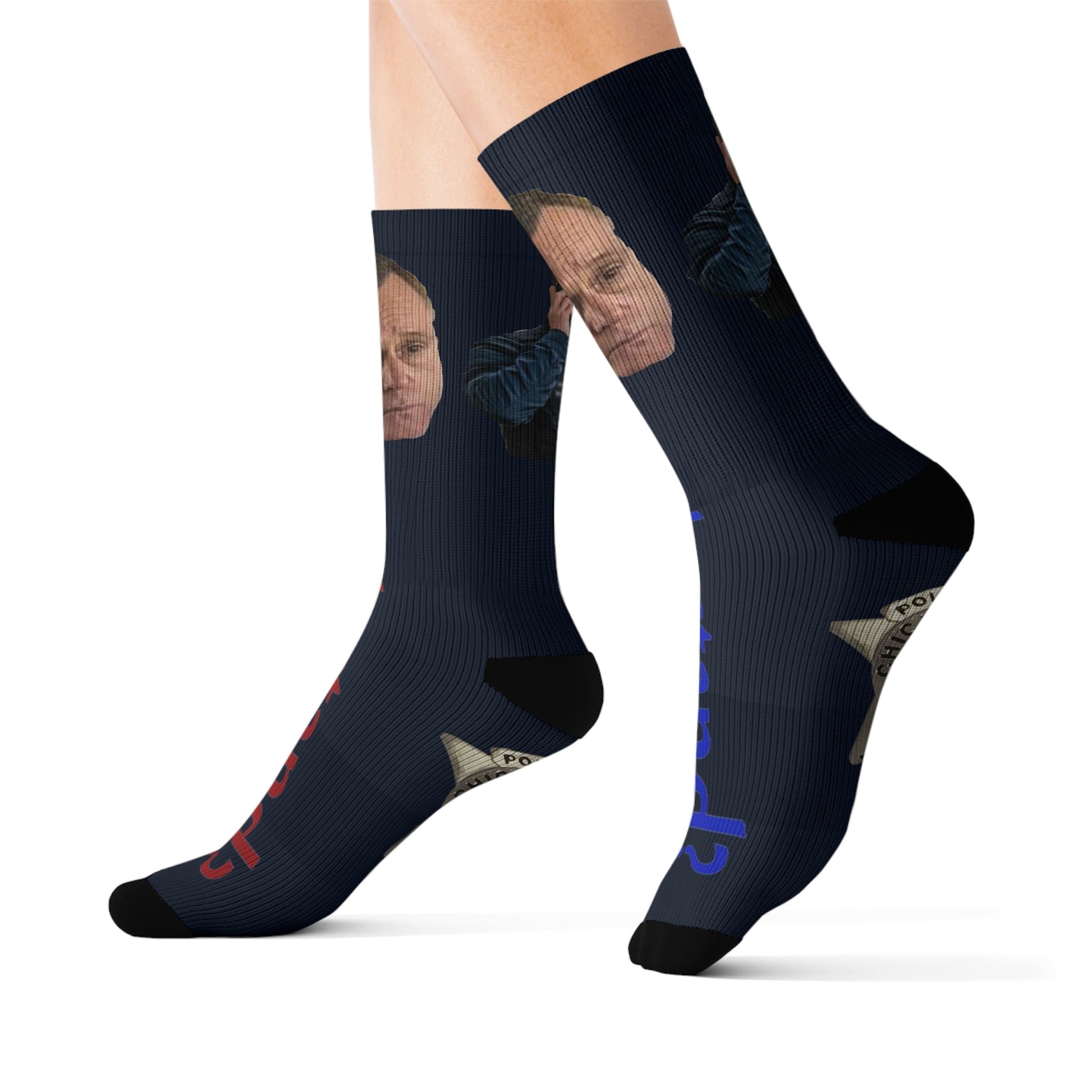 Sublimation Socks - "Y'understand?" Chicago P.D.-All Over Prints-Printify-M-Accessories, All Over Print, Socks, Sublimation-PhoneCaseBoss.com