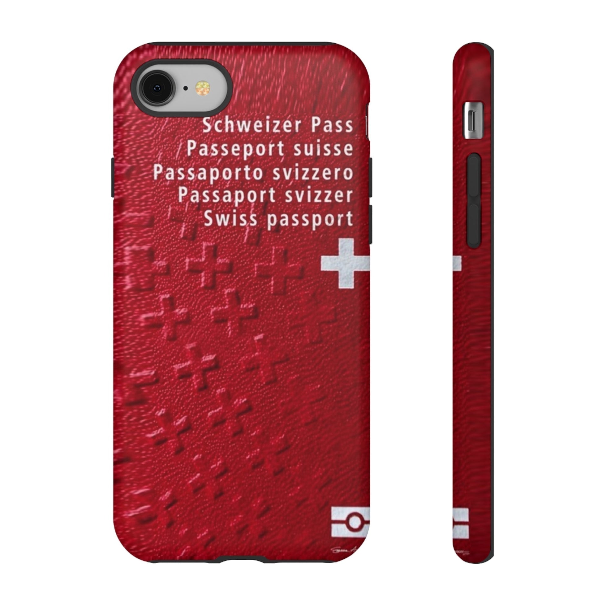 Phone Case-Swiss Passort | Tough-iPhone 8-Matte-PhoneCaseBoss-Phone-Best-Phone-Cases