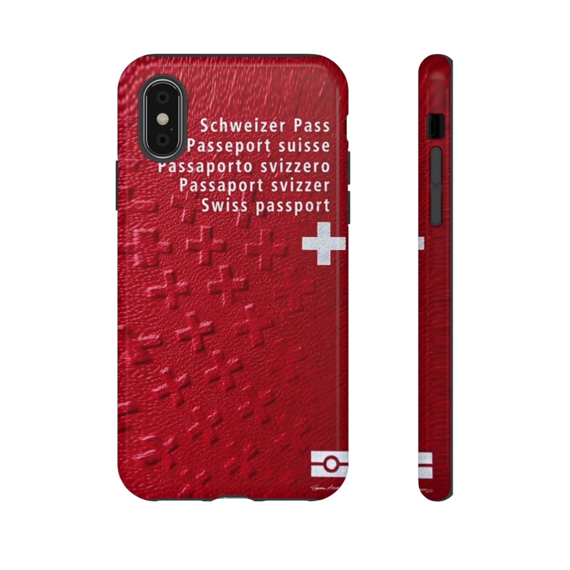 Phone Case-Swiss Passort | Tough-iPhone XS-Glossy-PhoneCaseBoss-Phone-Best-Phone-Cases