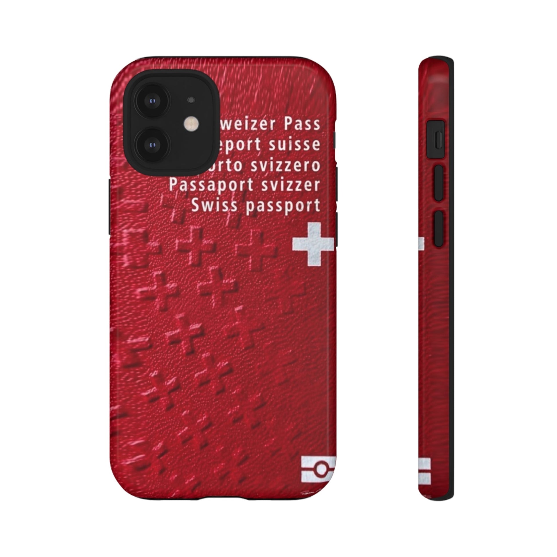 Phone Case-Swiss Passort | Tough-iPhone 12 Mini-Glossy-PhoneCaseBoss-Phone-Best-Phone-Cases