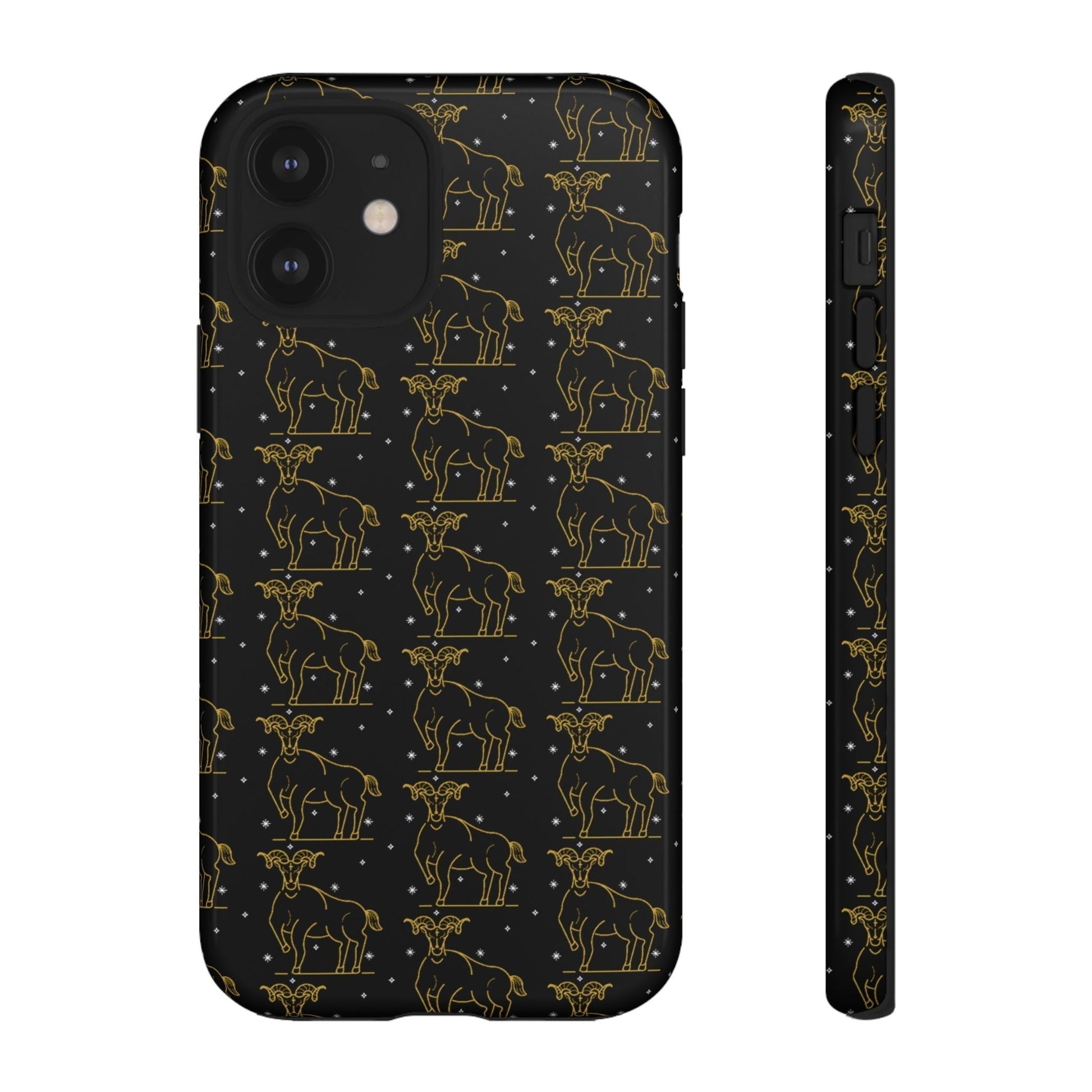 Phone Case-TAURUS PATTERN | Tough-iPhone 12-Glossy-PhoneCaseBoss-Phone-Best-Phone-Cases