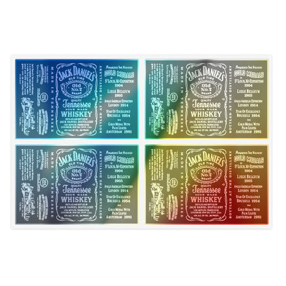 Tennessee Jack Whiskey Sticker Sheets-Paper products-Printify-6" × 4"-Holographic-Die-Cut-Assembled in the USA, Holiday Picks, Home & Living, Kiss cut, Made in USA, Magnets & Stickers, Paper, Stationery, Stickers-PhoneCaseBoss.com