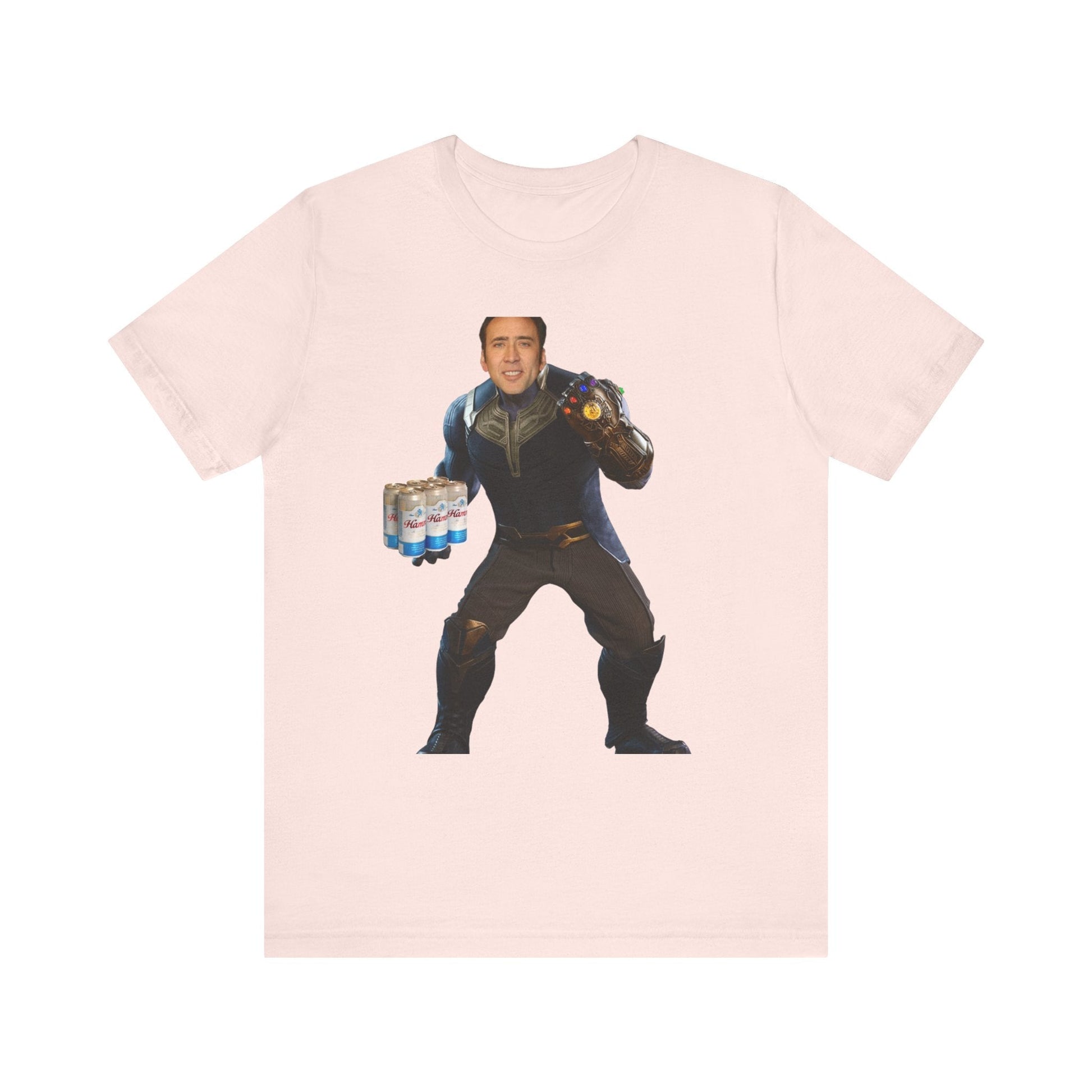 Thanos Cage - Unisex Jersey Short Sleeve Tee-T-Shirt-Printify-Soft Pink-XS-Crew neck, DTG, Men's Clothing, Regular fit, T-shirts, Unisex, Women's Clothing-PhoneCaseBoss.com