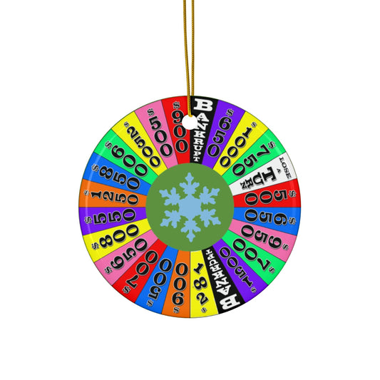 The Wheel Holiday Christmas Round Ceramic Ornaments-Home Decor-Printify-Circle-One Size-Art & Wall Decor, Christmas, Holiday Picks, Home & Living, ornament, ornaments-PhoneCaseBoss.com