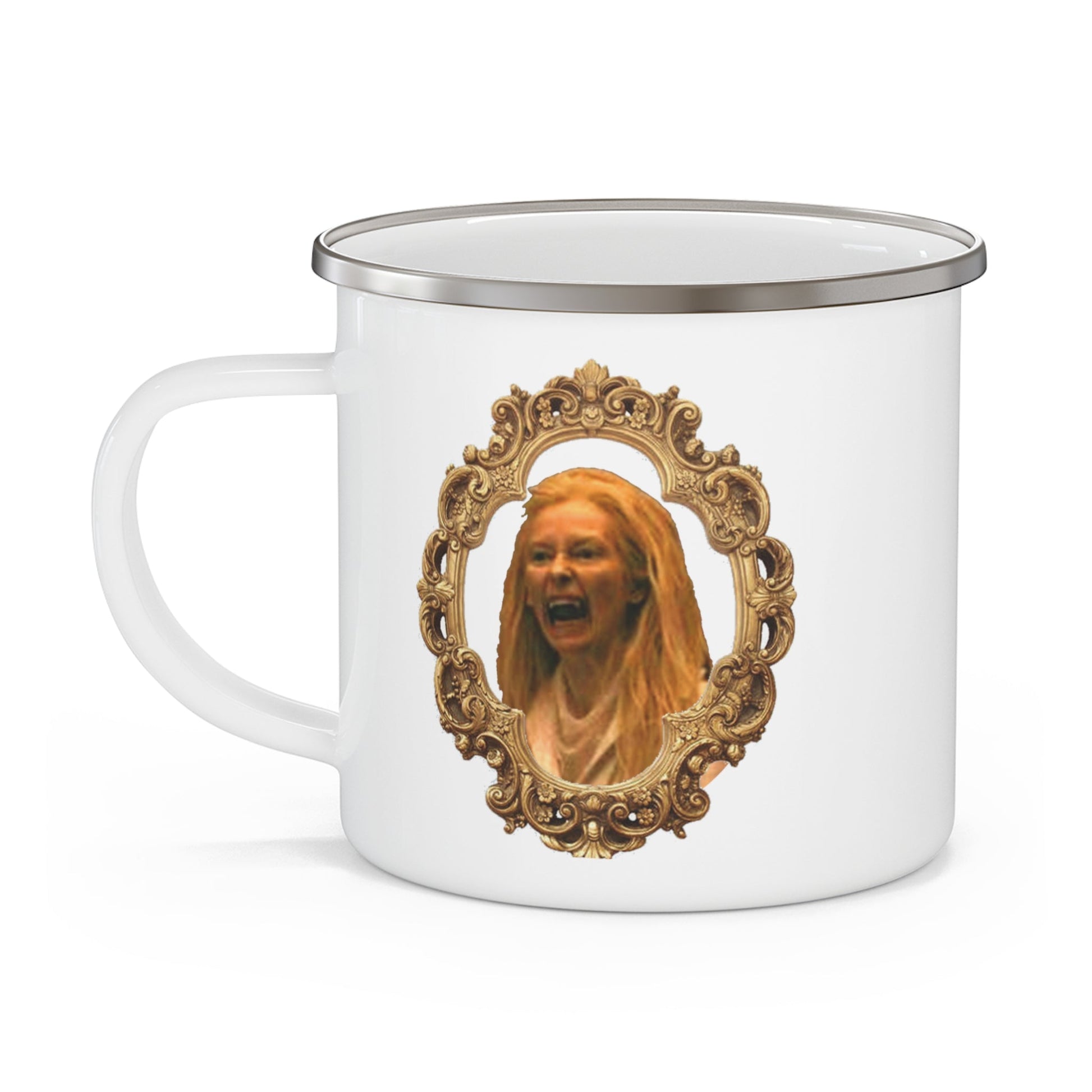 Tilda Swinton of The Vampire Counsel Enamel Camping Mug-Mug-Printify-12 oz, 12oz, Desk, Eco-friendly, Home & Living, Kitchen, Mugs, Stainless steel, Sublimation, The Whole Nother, Travel, TV, White base | 12oz,,,7576159027293-Tilda-Swinton-of-The-Vampire-Counsel-Enamel-Camping-Mug-Mug-12-oz-12oz-Desk-Eco-friendly-Home-Living-Kitchen-Mugs-Stainless-steel-Sublimation-The-Whole-Nother-Travel-TV-White-base-12o_c4302aad-e49b-416d-95c9-67bac14bc643, PhoneCaseBoss | Image-position:3-SKU:[sku}, Barcode: