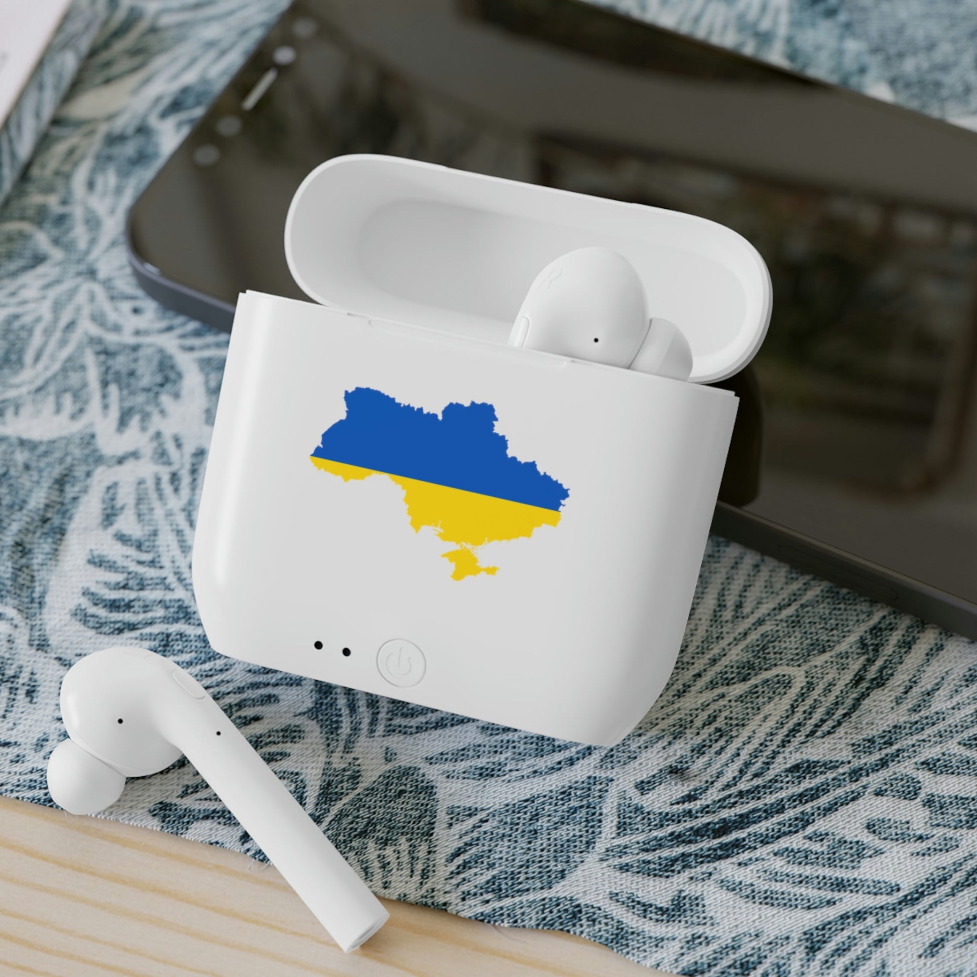 "Ukraïna" Wireless Earbuds-Accessories-Best Phone Case Brands-Accessories, Countries, Ear Buds, Earbuds, Flags, iPhone, Maps, More, Phone accessory, Sublimation, Tech Accessories, Ukraine, Ukraïna | White,One size,,7099627700317-Ukraina-Wireless-Earbuds-Accessories-Accessories-Countries-Ear-Buds-Earbuds-Flags-iPhone-Maps-More-Phone-accessory-Sublimation-Tech-Accessories-Ukraine-Ukraina-White-One-size-Best-Onl_49a1ac70-c1d1-4db5-a5c9-fb1da9b41268, PhoneCaseBoss | Image-position:5-SKU:[sku}, Barcode: