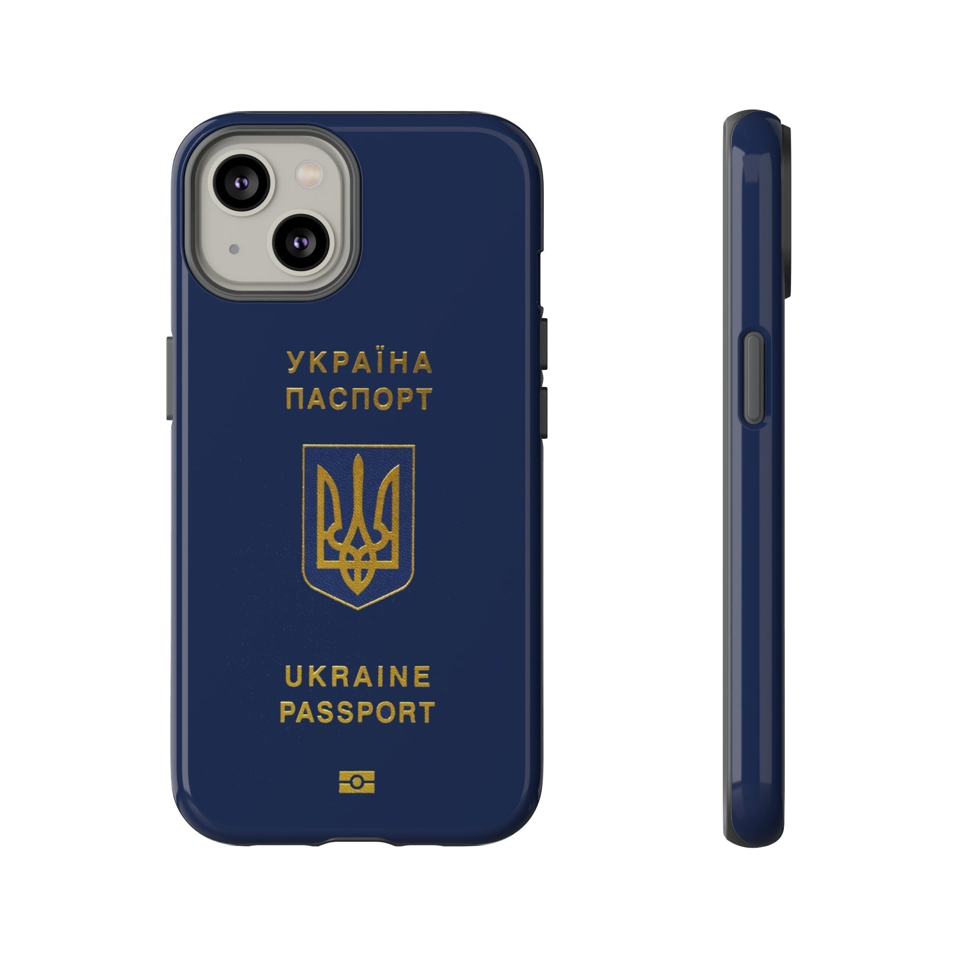Phone Case-Ukraine Passort | Tough-iPhone 14-Glossy-PhoneCaseBoss-Phone-Best-Phone-Cases
