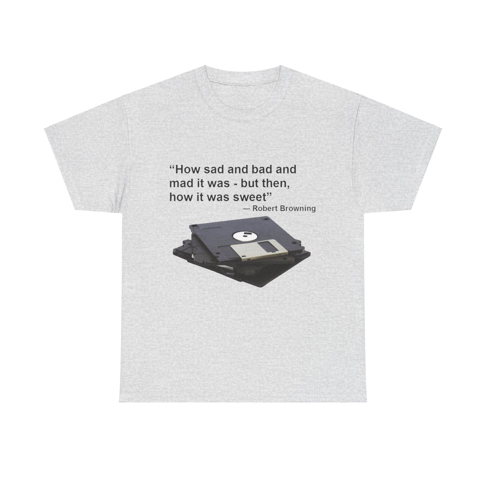 Unisex Heavy Cotton Tee - Floppy Disk Nostalgia-T-Shirt-Printify-Crew neck, DTG, Men's Clothing, Regular fit, T-shirts, Unisex, Women's Clothing-PhoneCaseBoss.com