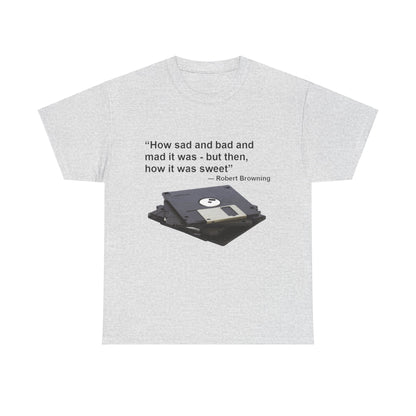 Unisex Heavy Cotton Tee - Floppy Disk Nostalgia-T-Shirt-Printify-Crew neck, DTG, Men's Clothing, Regular fit, T-shirts, Unisex, Women's Clothing-PhoneCaseBoss.com