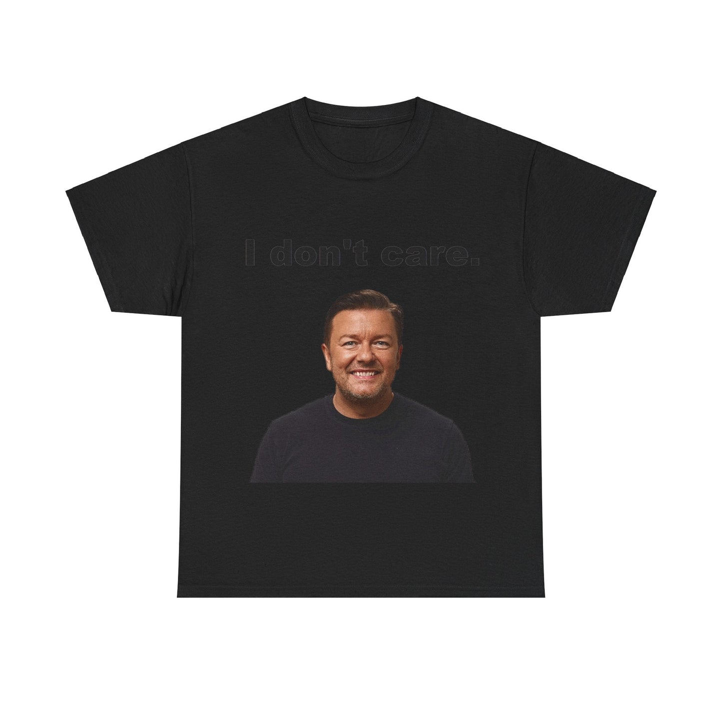 Unisex Heavy Cotton Tee - I don't care (Ricky Gervais)