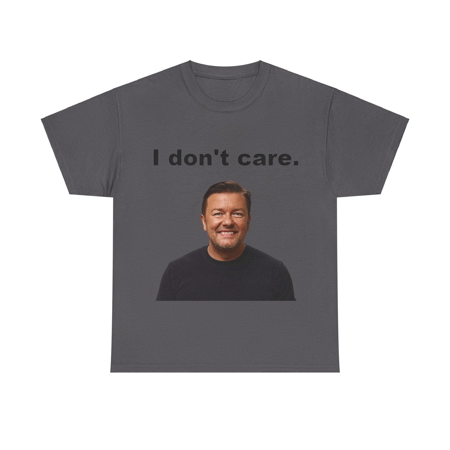 Unisex Heavy Cotton Tee - I don't care (Ricky Gervais)