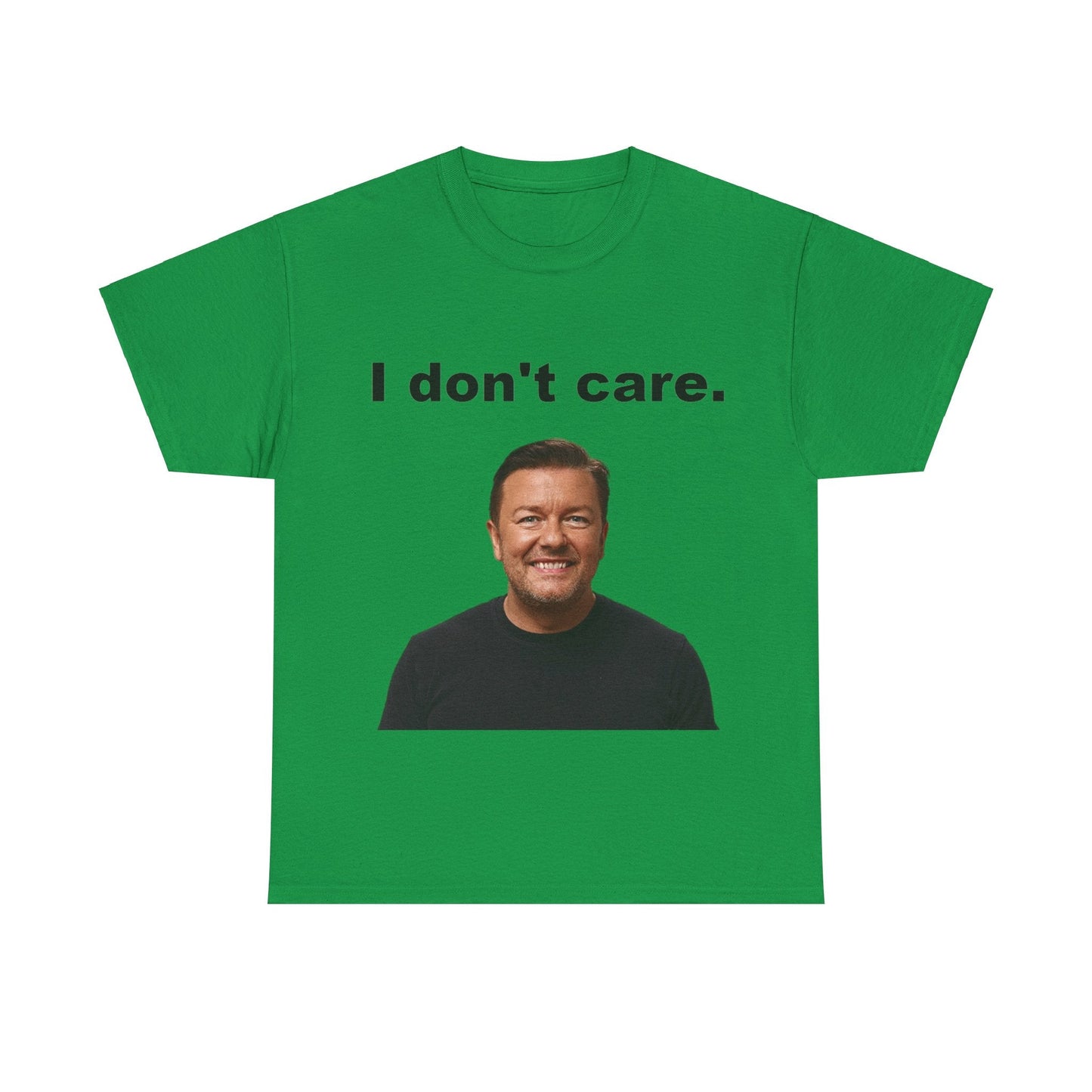 Unisex Heavy Cotton Tee - I don't care (Ricky Gervais)