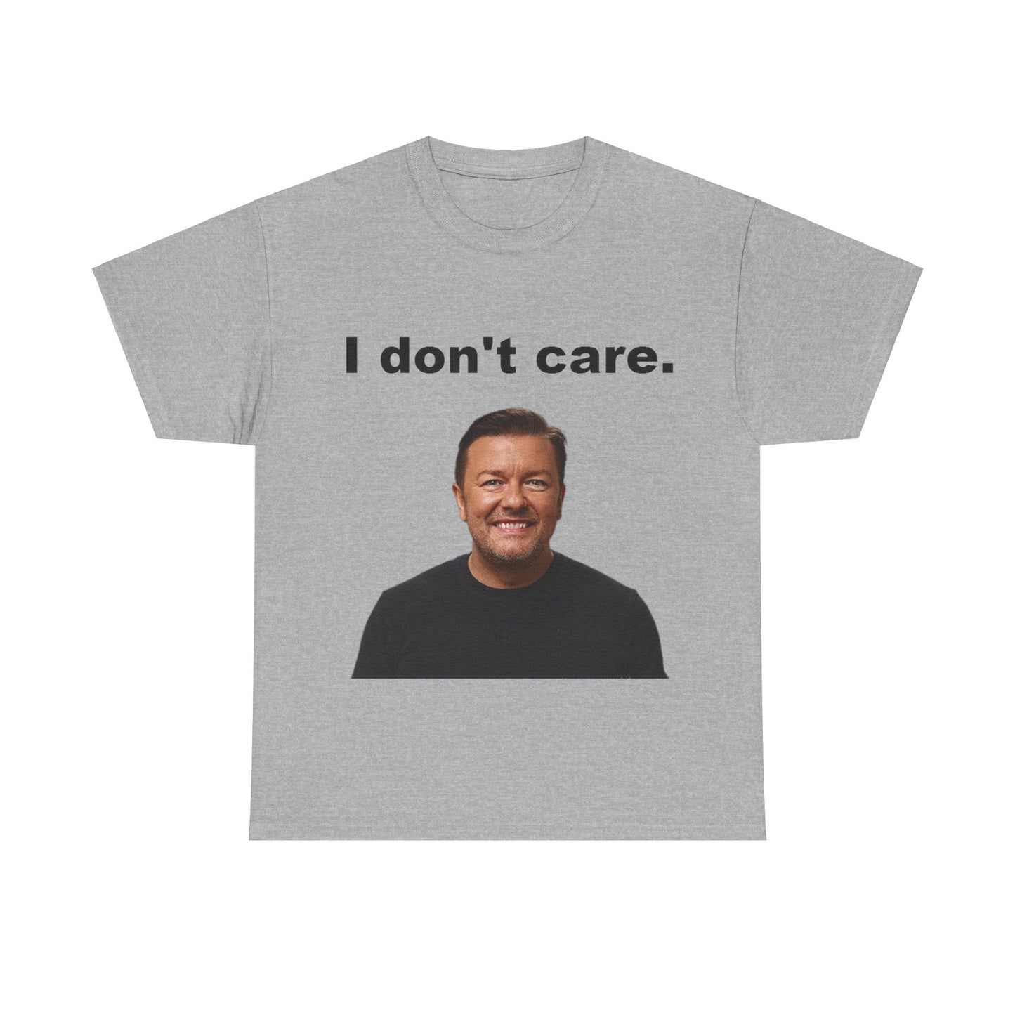 Unisex Heavy Cotton Tee - I don't care (Ricky Gervais)