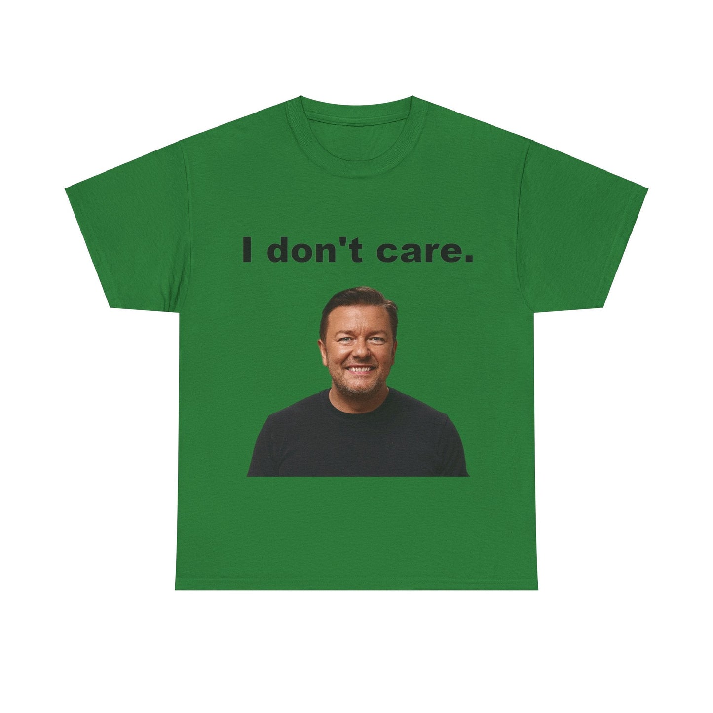 Unisex Heavy Cotton Tee - I don't care (Ricky Gervais)