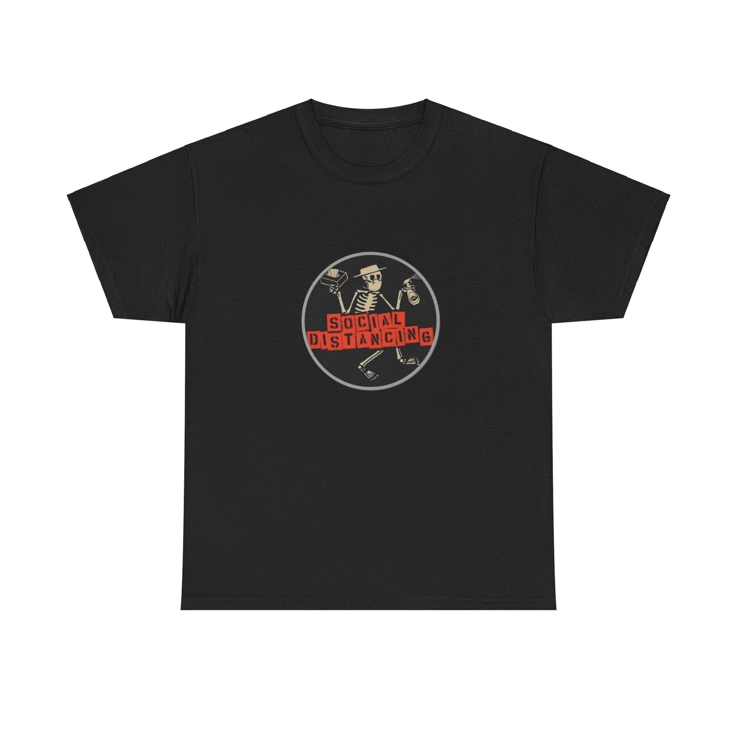 Unisex Heavy Cotton Tee - Social Distancing (Social Distortion parody)