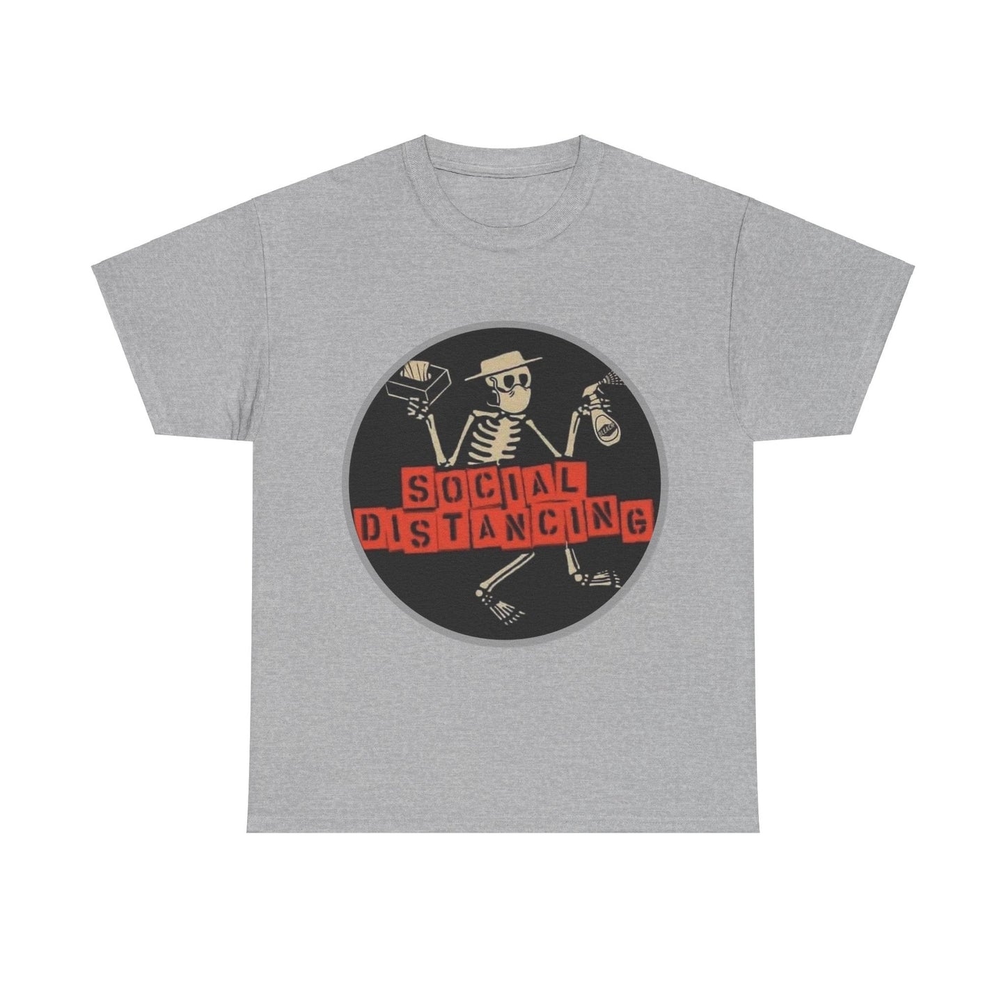 Unisex Heavy Cotton Tee - Social Distancing (Social Distortion parody)